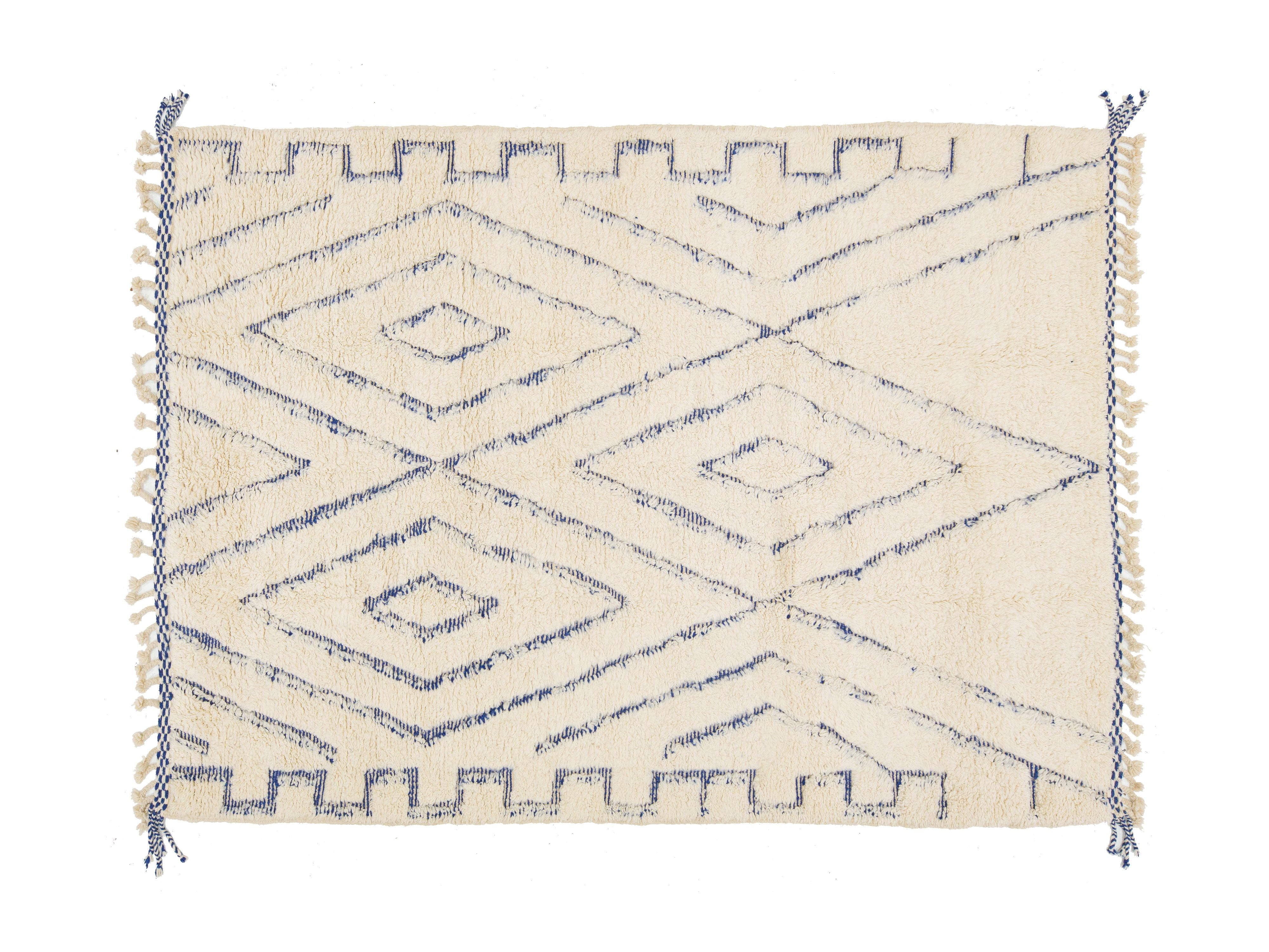 Modern Moroccan Wool Rug 7 X 10
