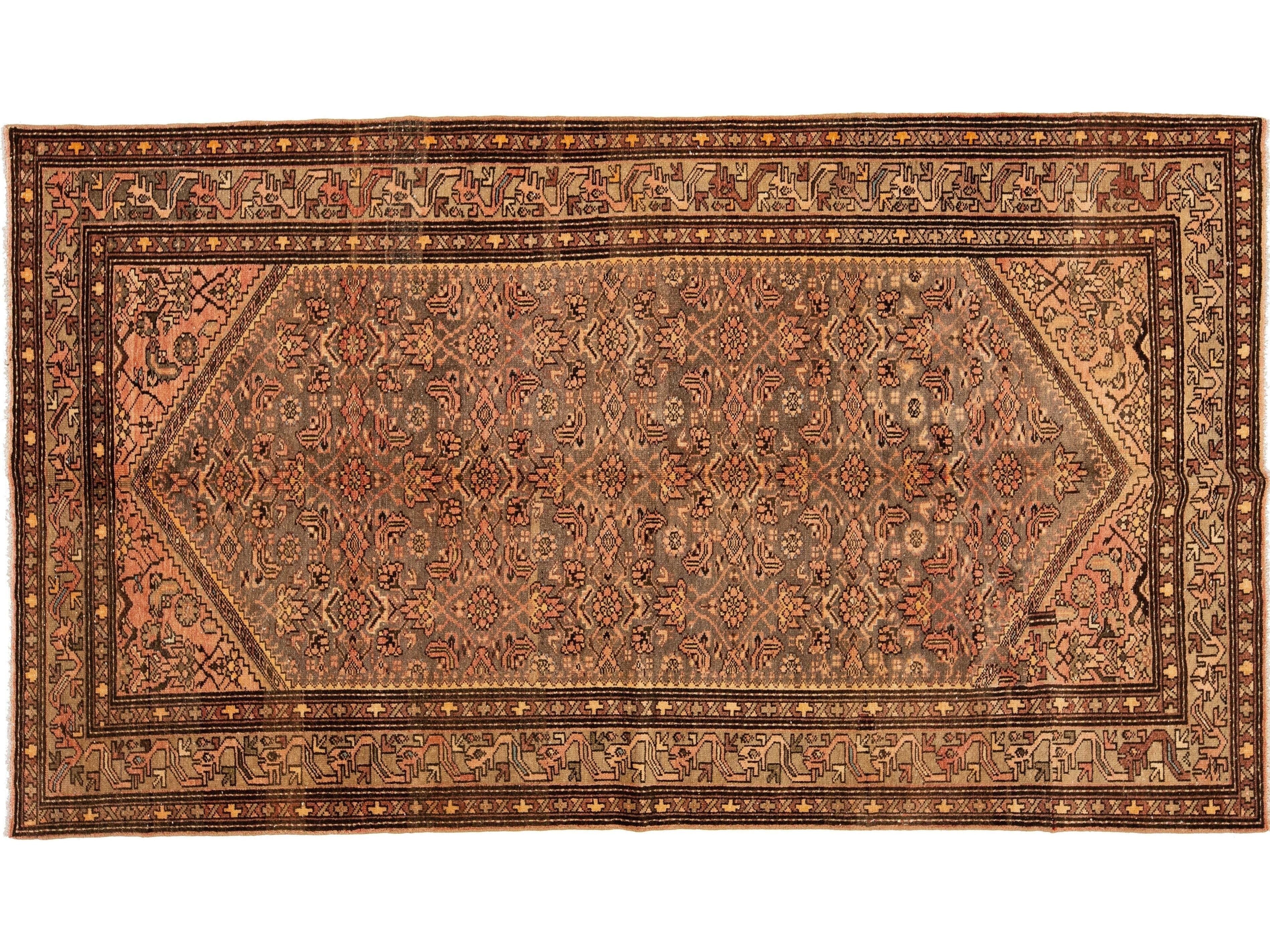 Antique Malayer Wool Runner 5 X 9