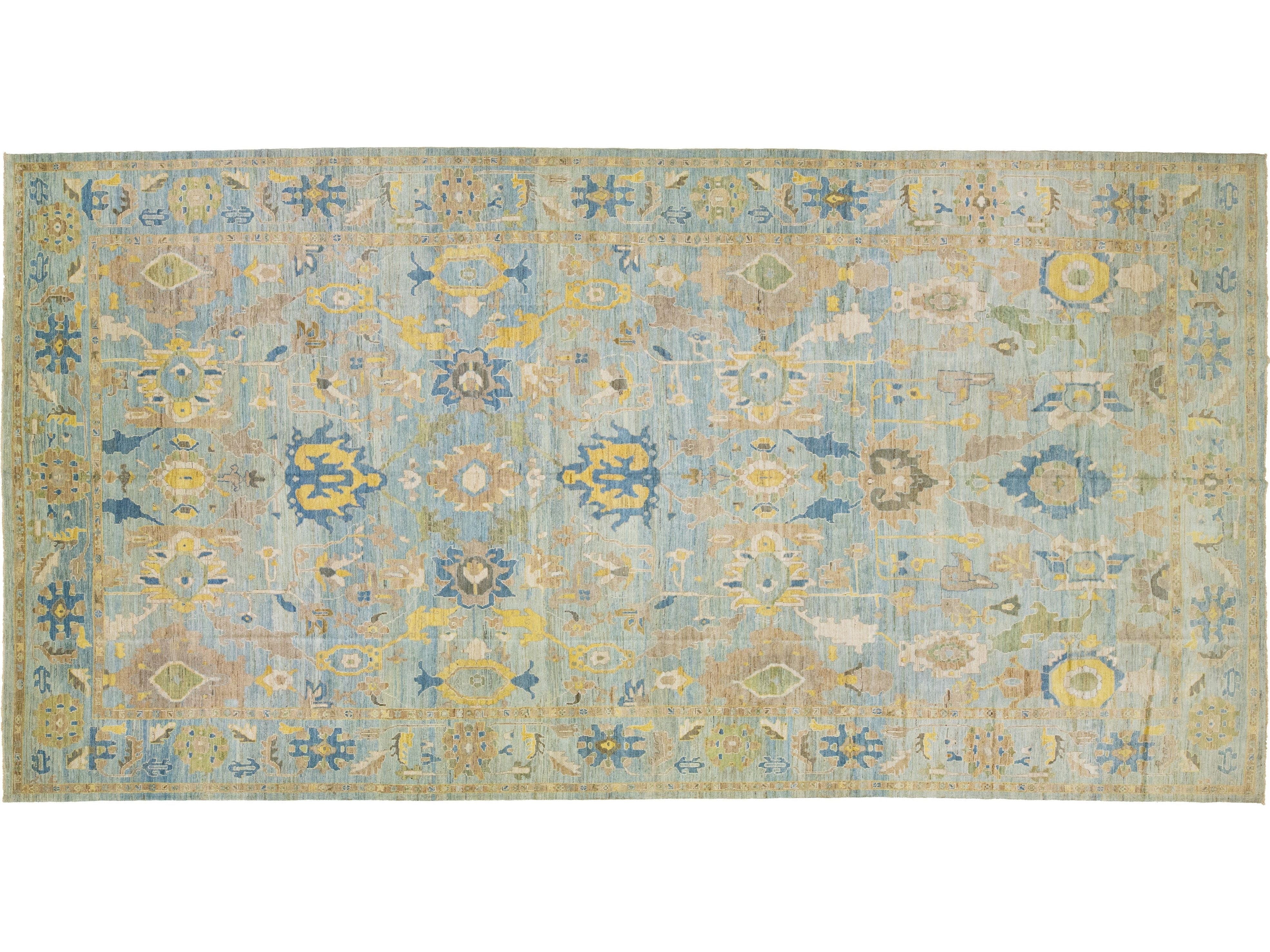Modern Sultanabad Wool Rug 13 X 25