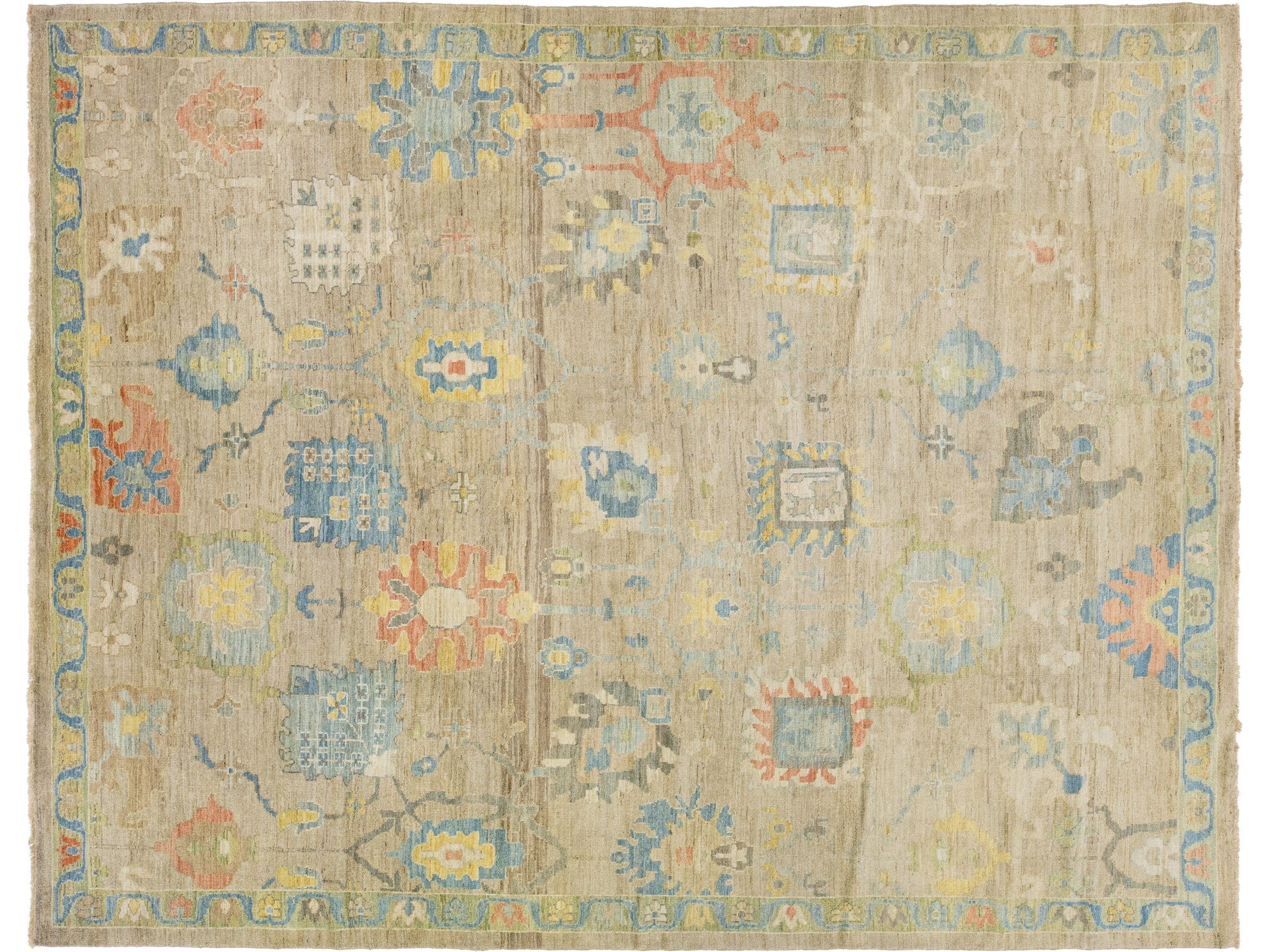 Modern Sultanabad Wool Rug 10 X 13
