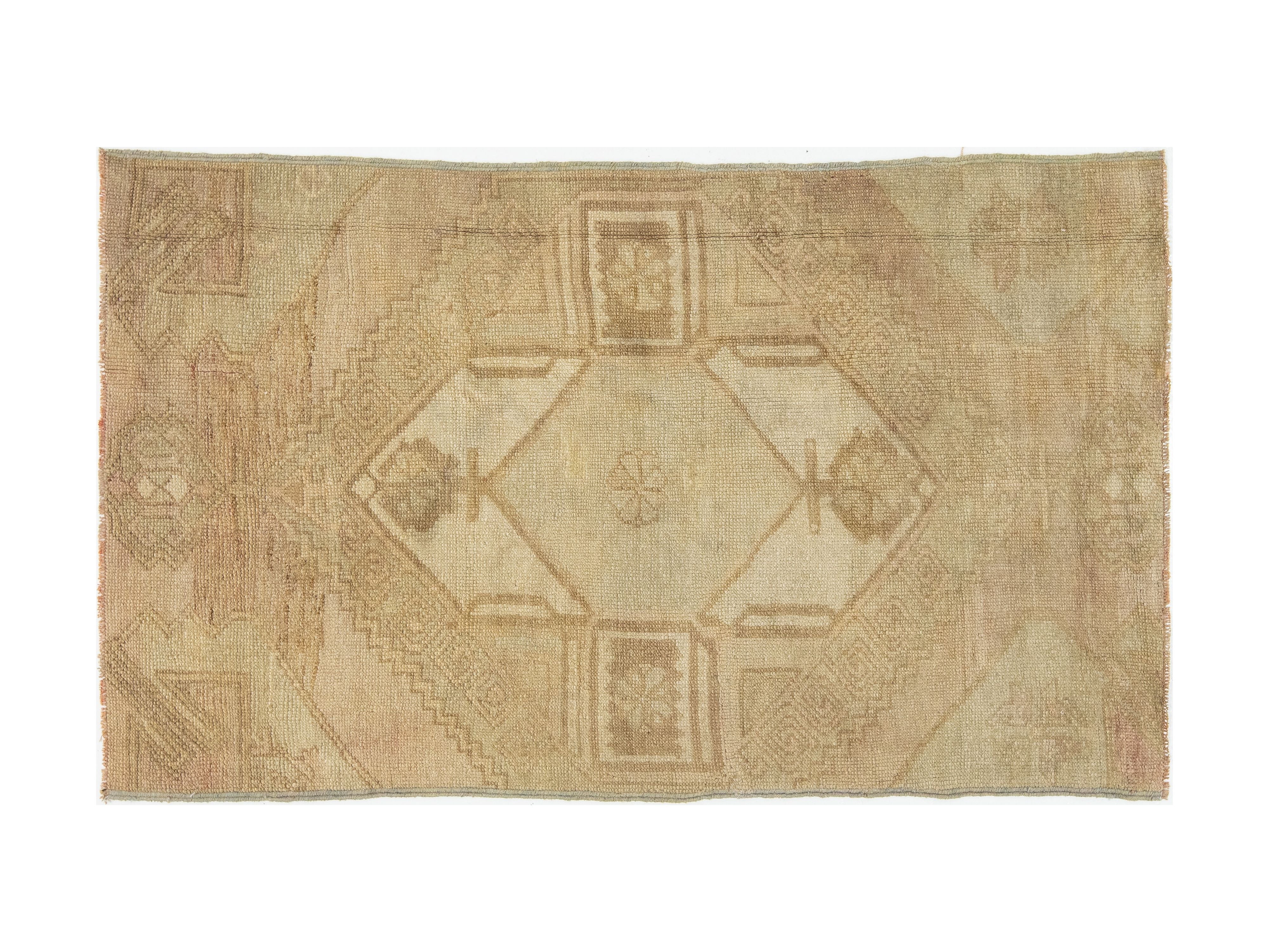 Vintage Turkish Anatolian Wool Rug 3 X 5