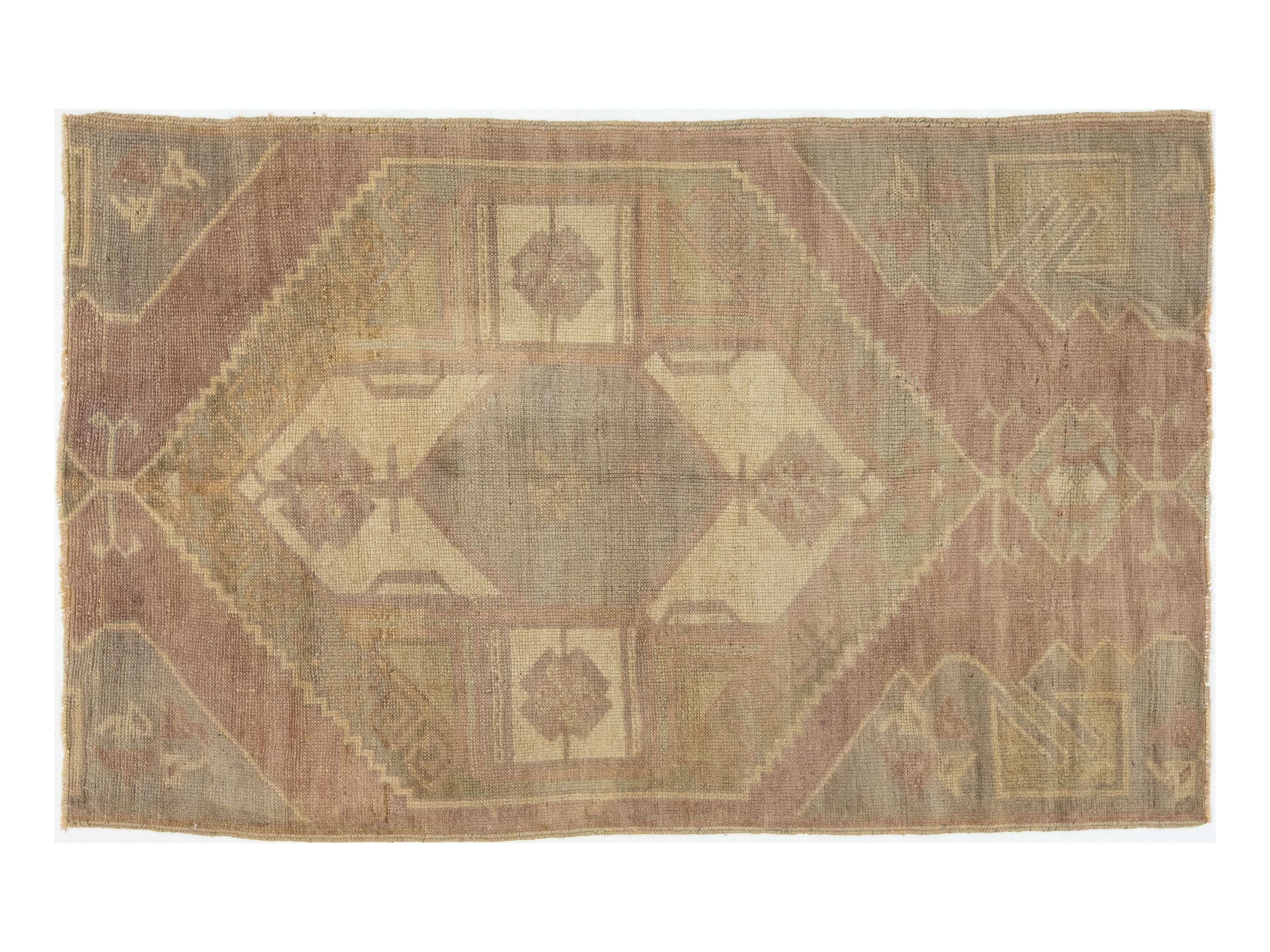 Vintage Turkish Anatolian Wool Rug 3 X 5