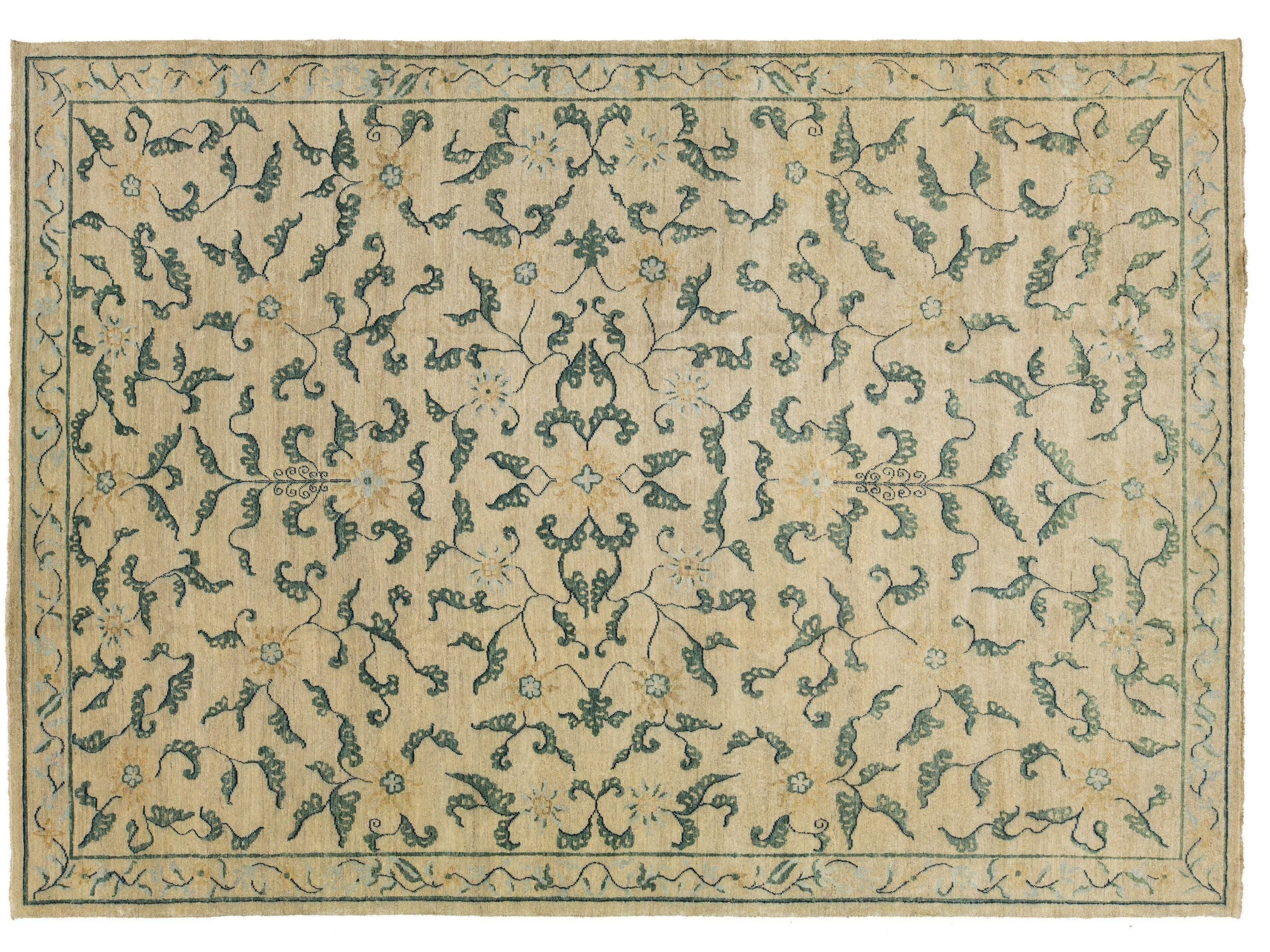 Modern Transitional Wool Rug 12 X 17