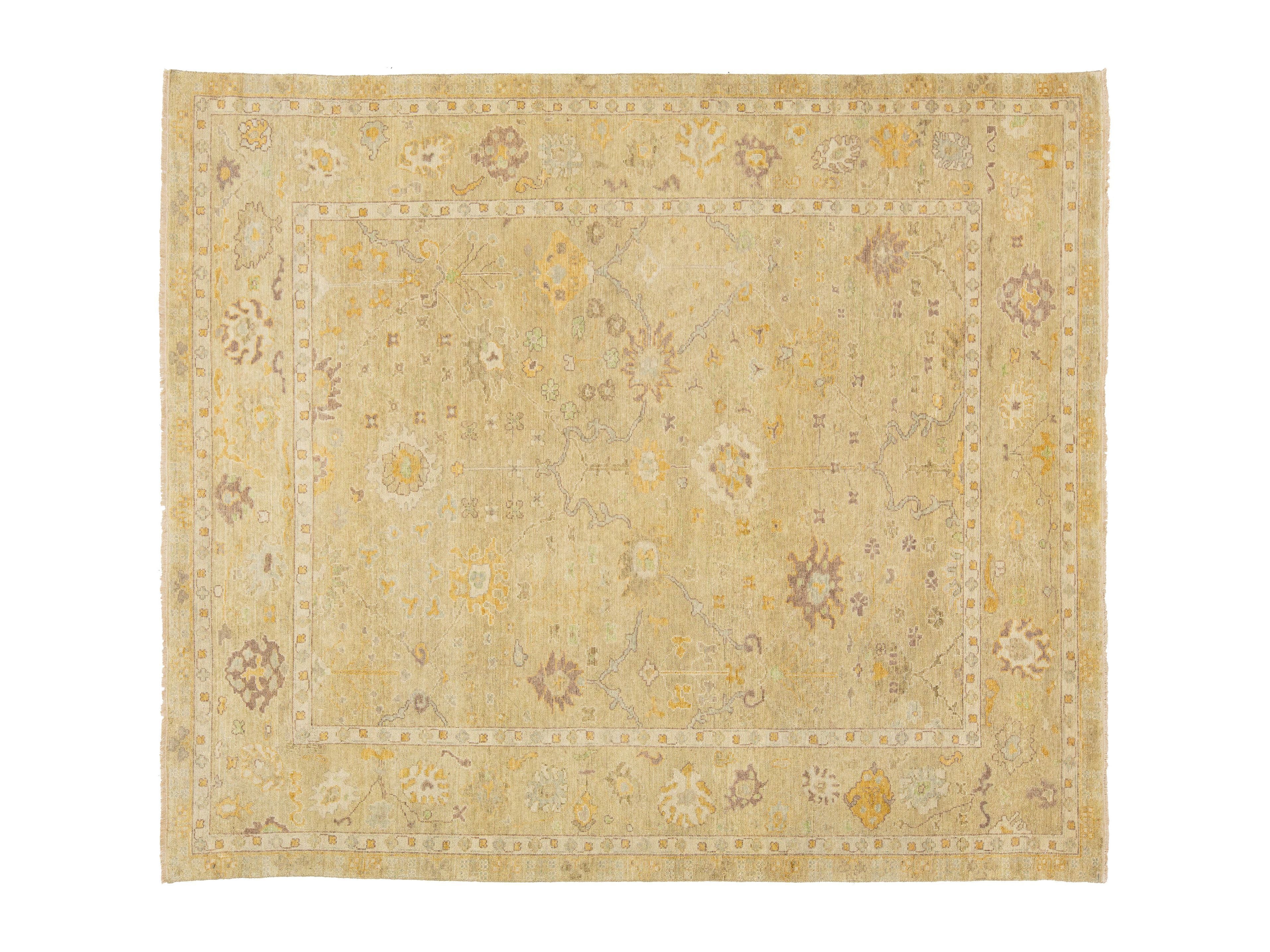 Modern Oushak Wool Rug 8 X 10