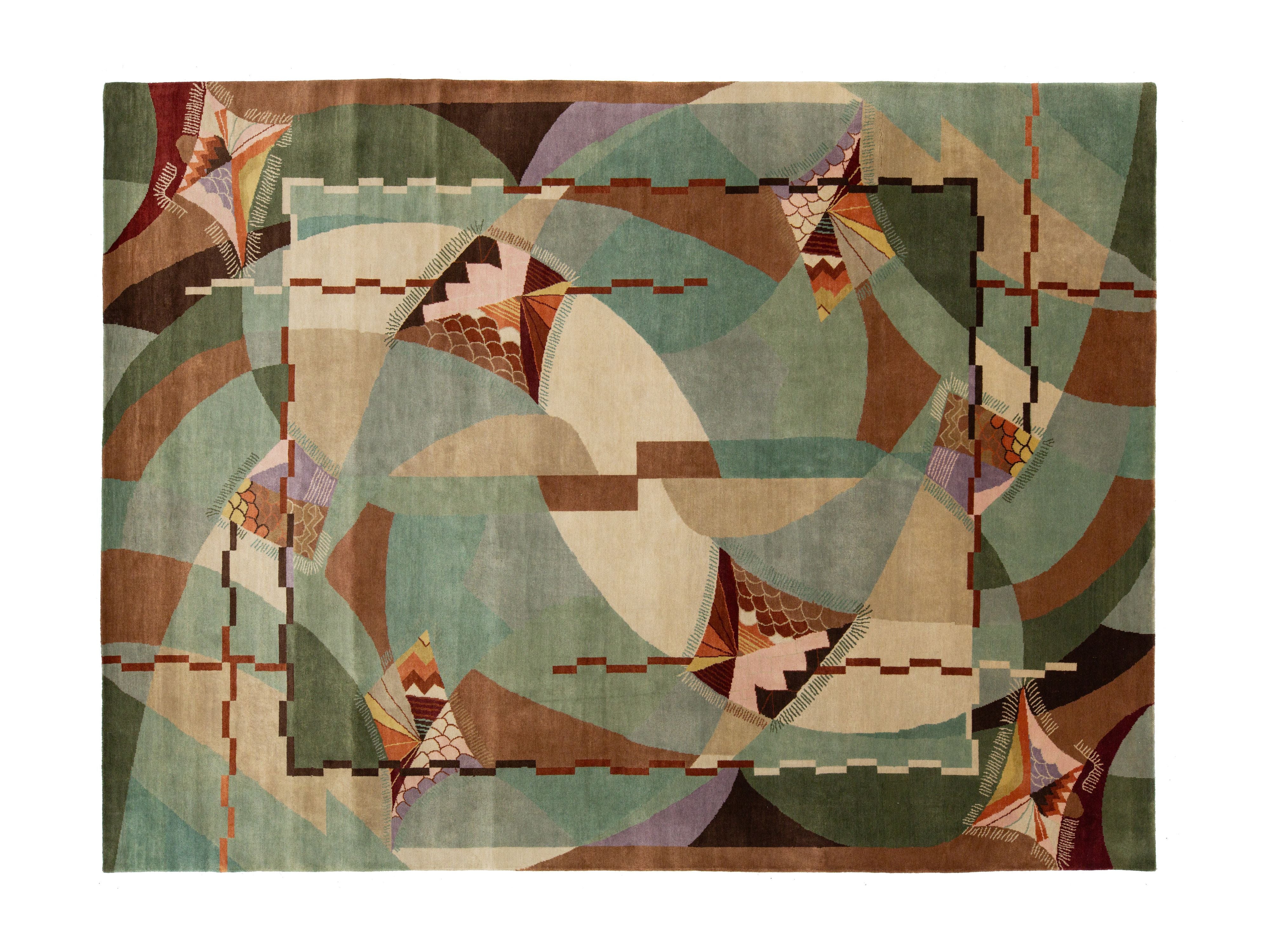 Modern Art Deco Rug 9 X 12