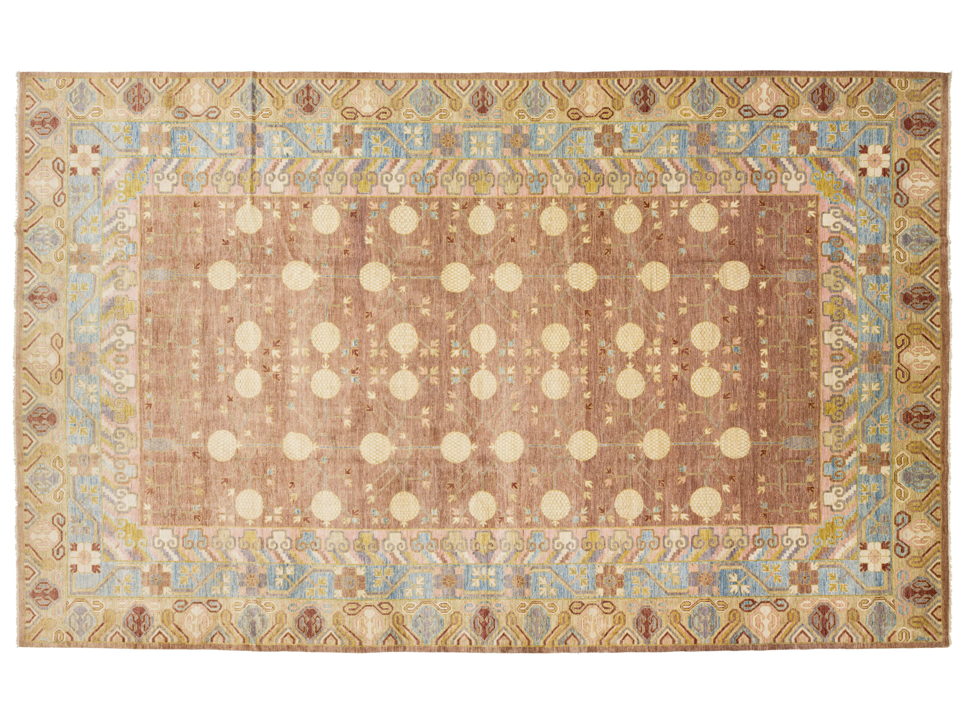 Modern Khotan Wool Rug 12 X 20