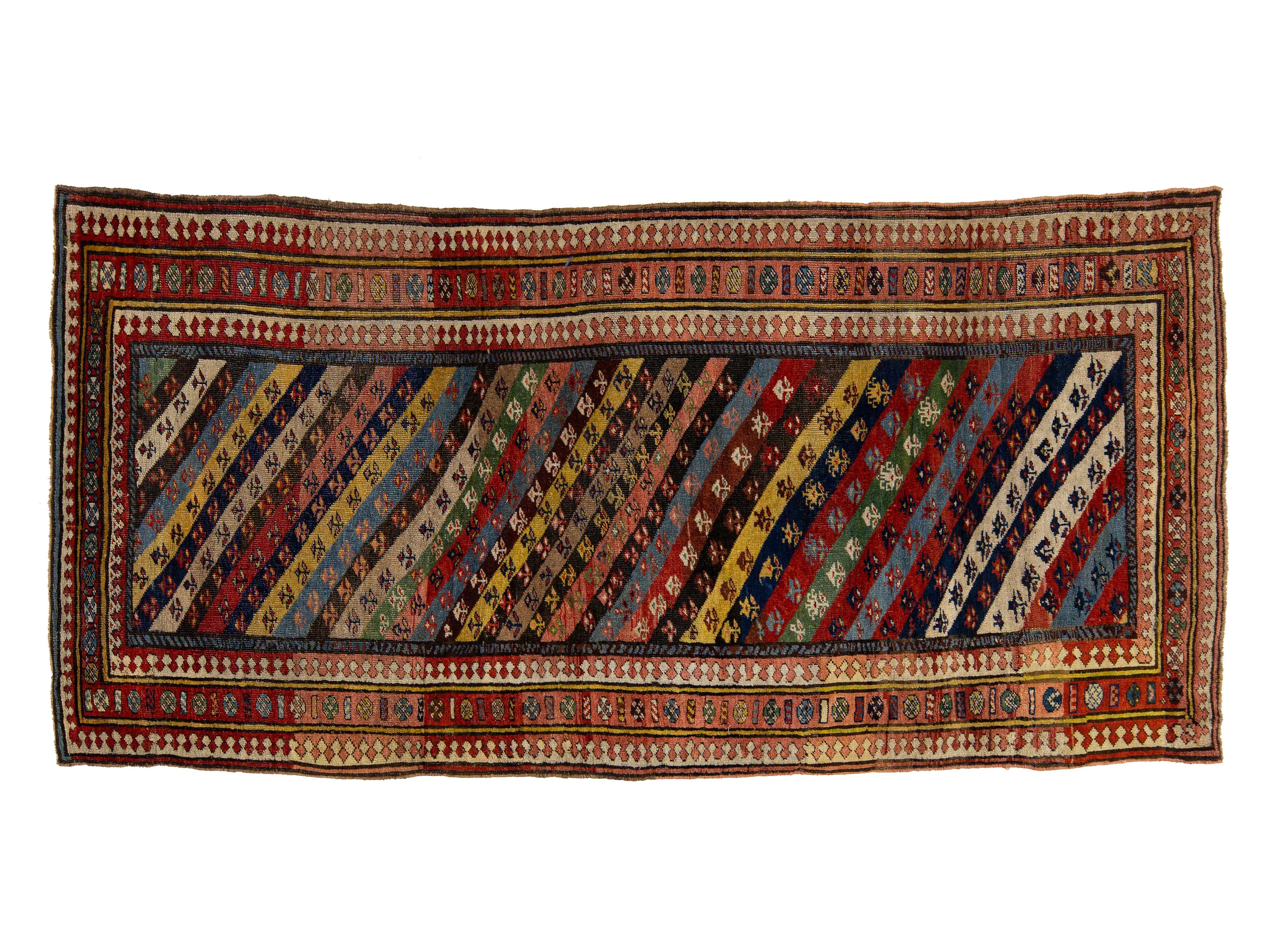 Antique Afshar Wool Runner 4 X 9
