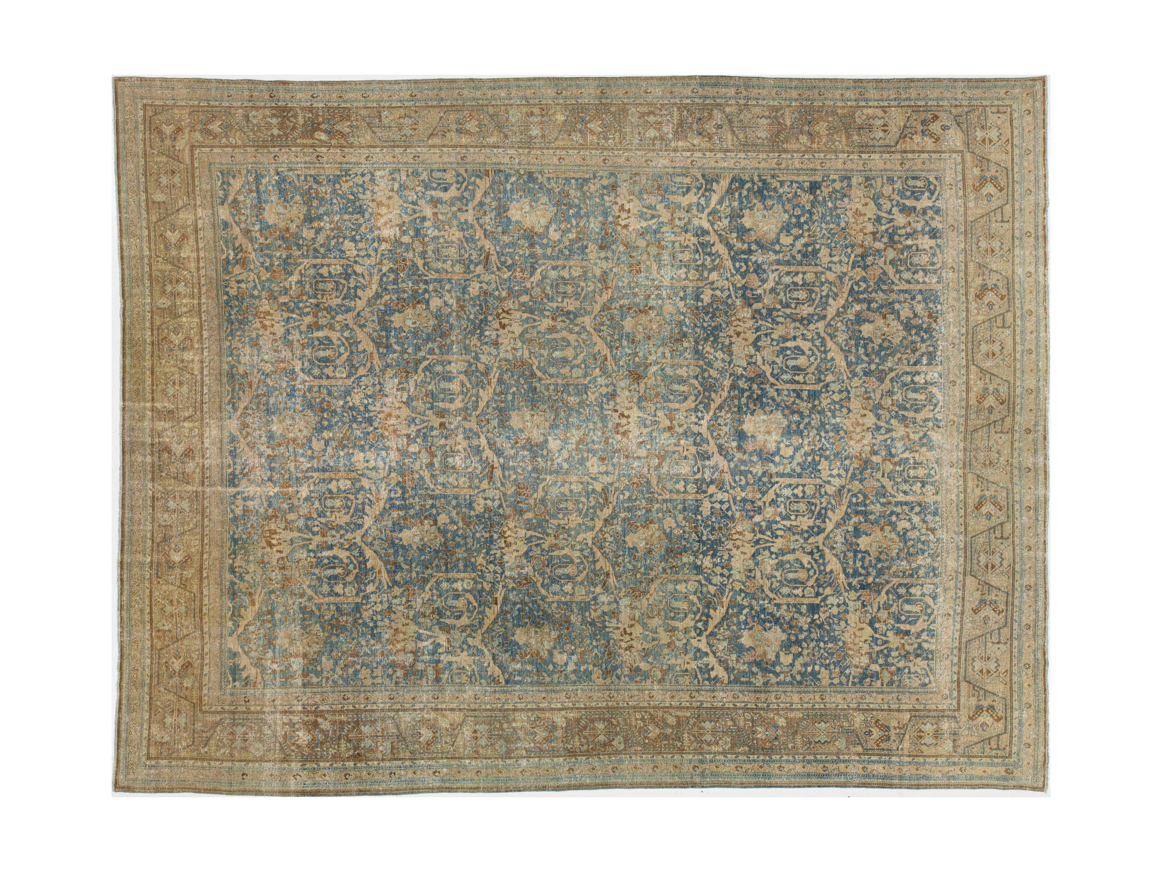 Antique Mahal Wool Rug 11 X 14