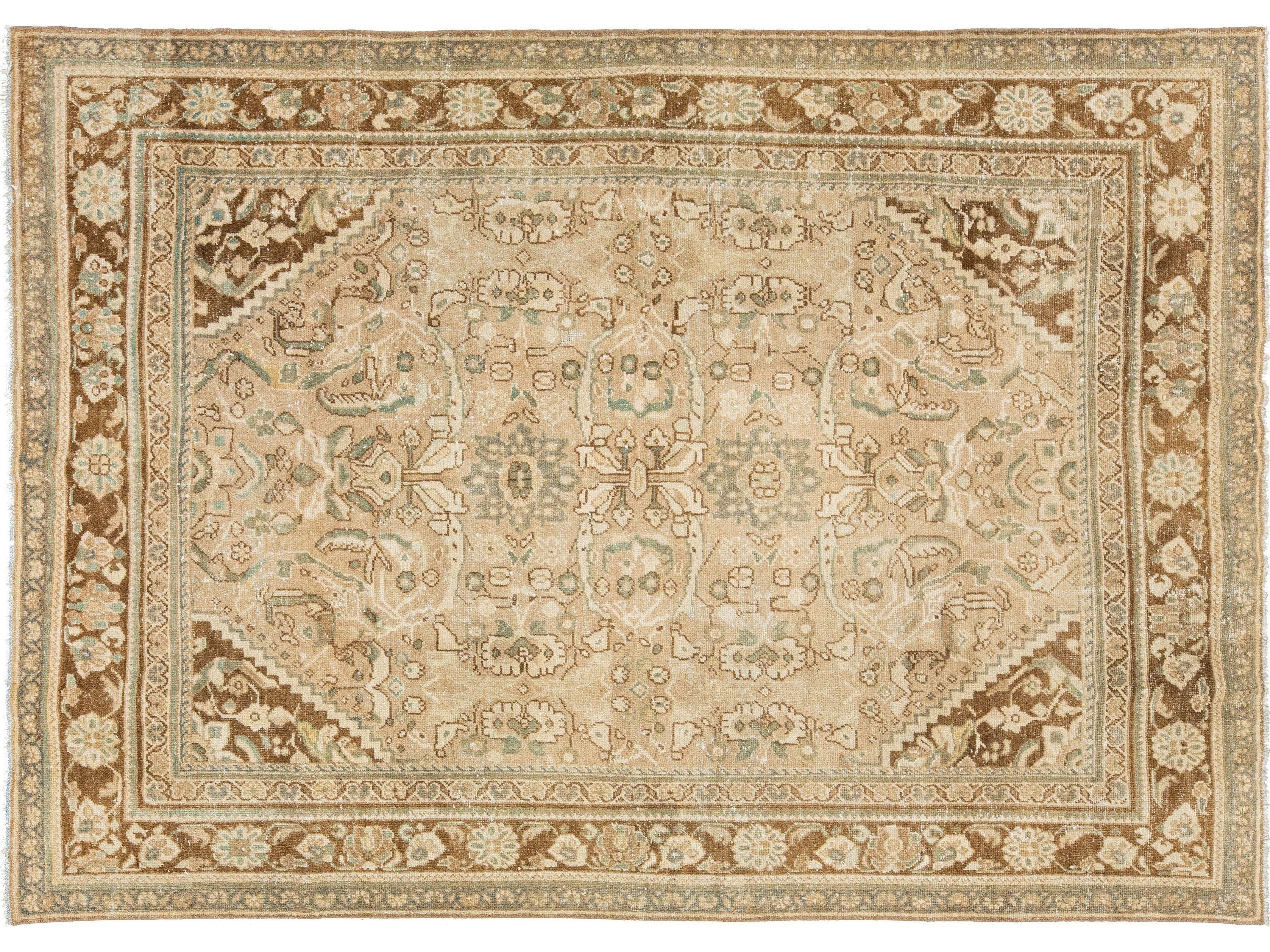 Antique Mahal Wool Rug 7 X 10