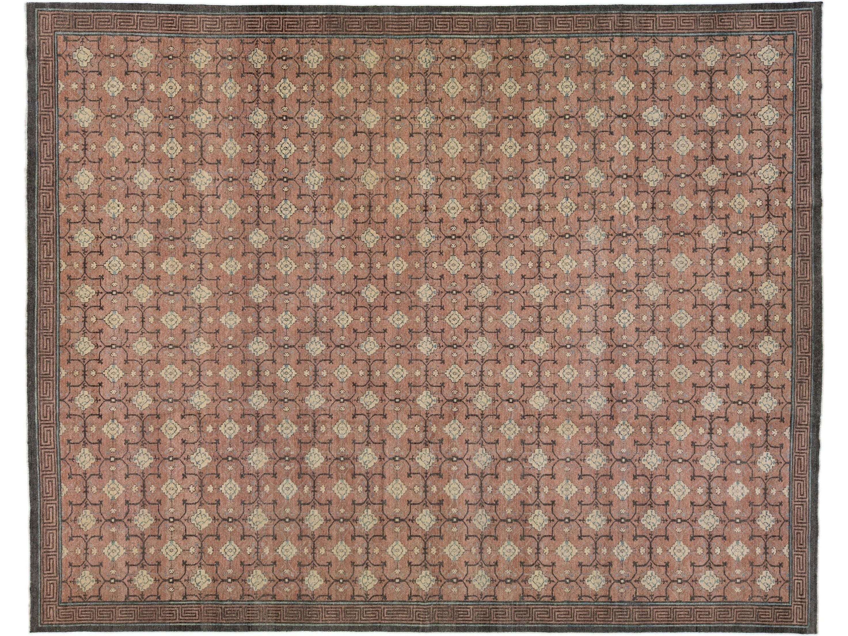 Modern Khotan Wool Rug 12 X 15