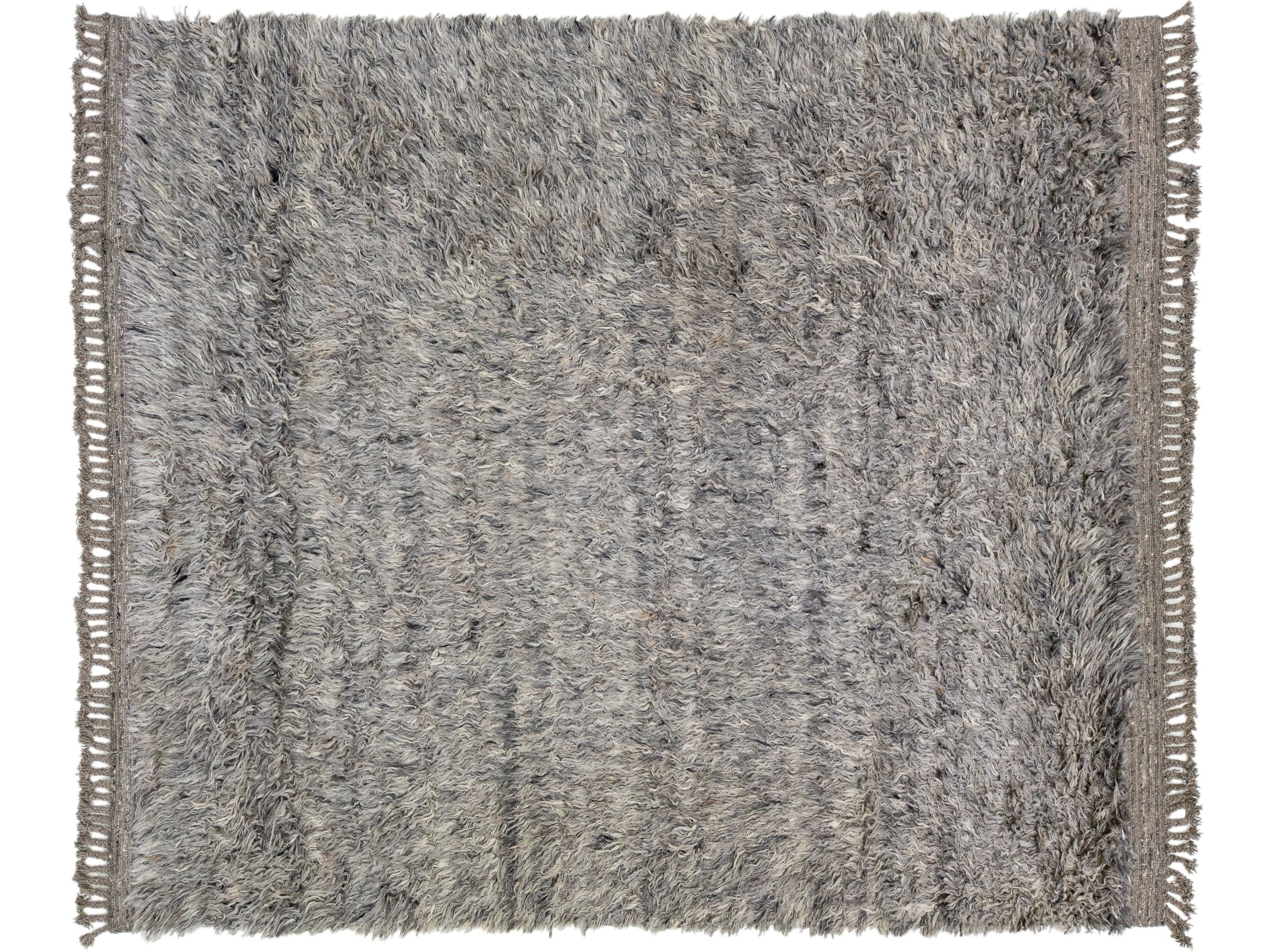 Modern Moroccan Wool Rug 8 X 10