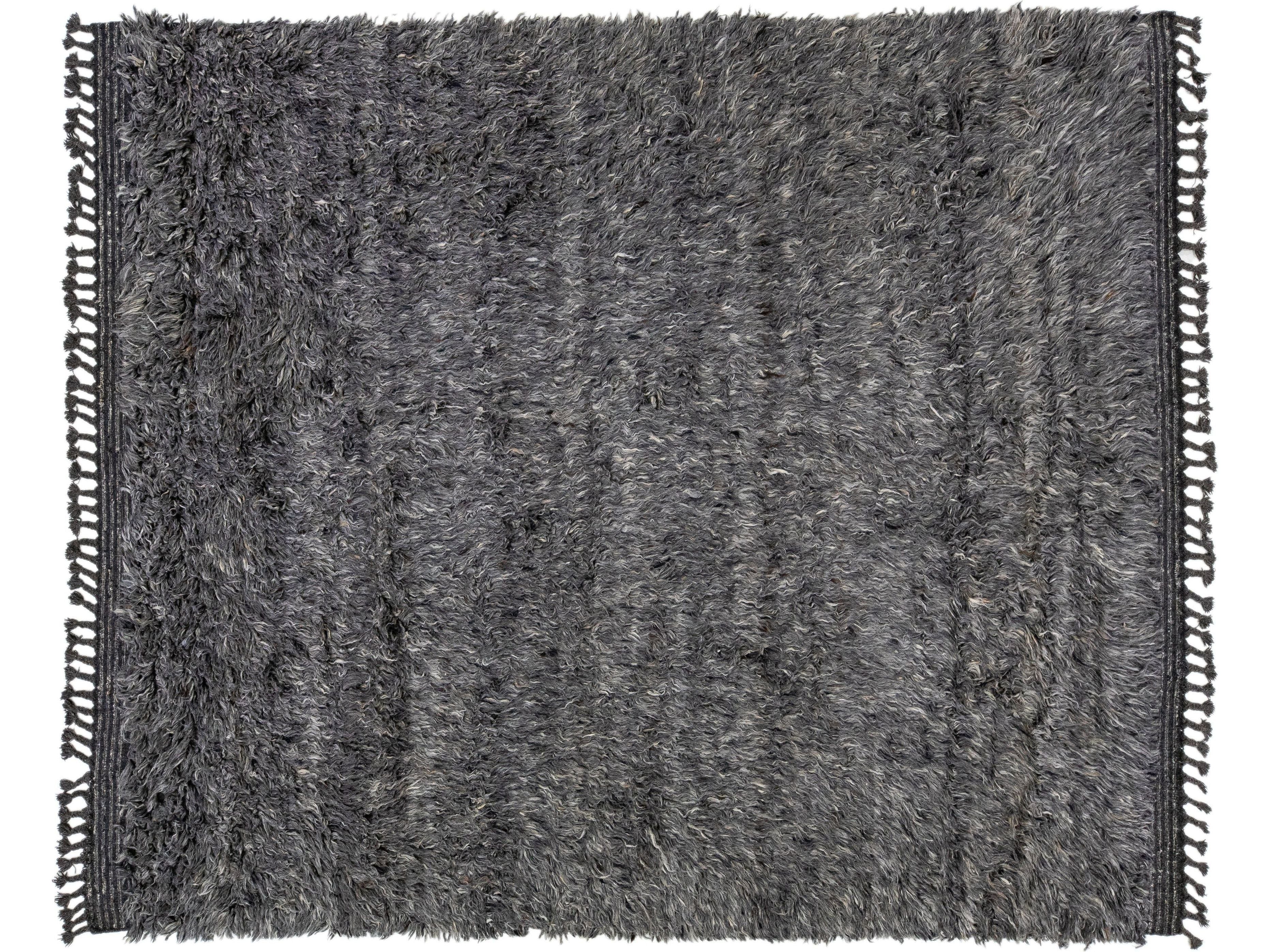 Modern Moroccan Wool Rug 8 X 10