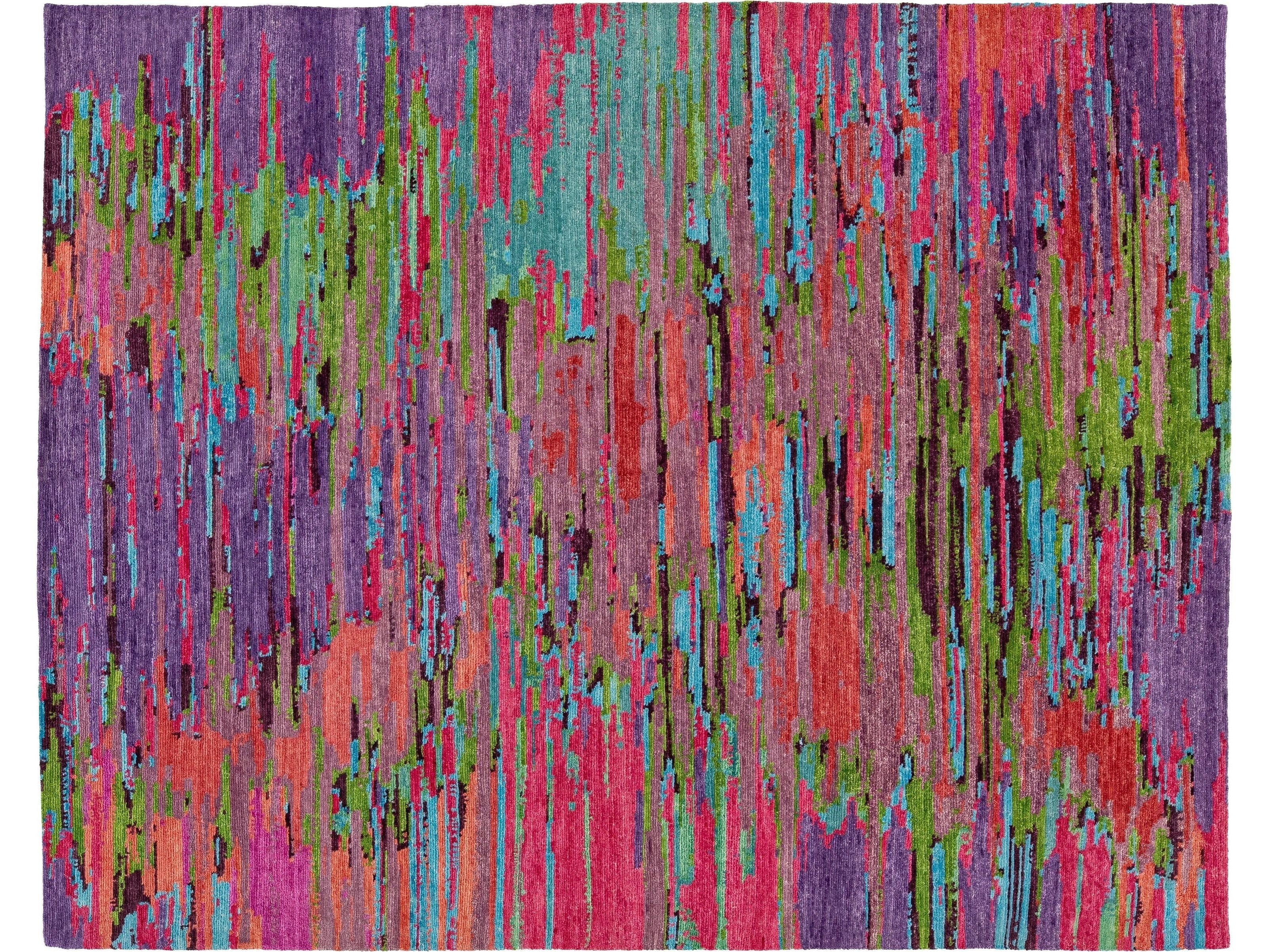 Modern Textured Wool Rug 8 X 10