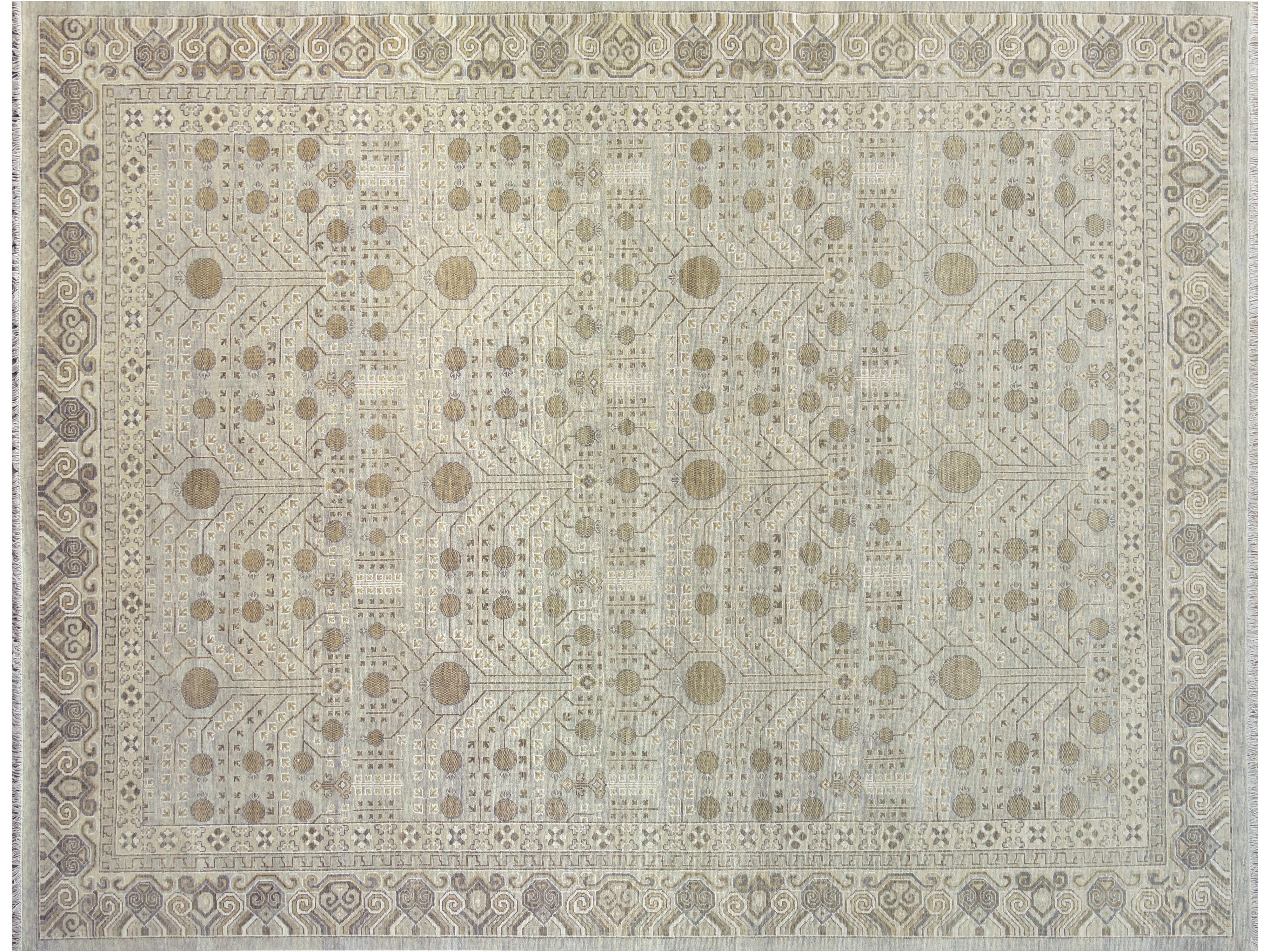 Modern Khotan Wool Rug 8 X 10 -Made to order-