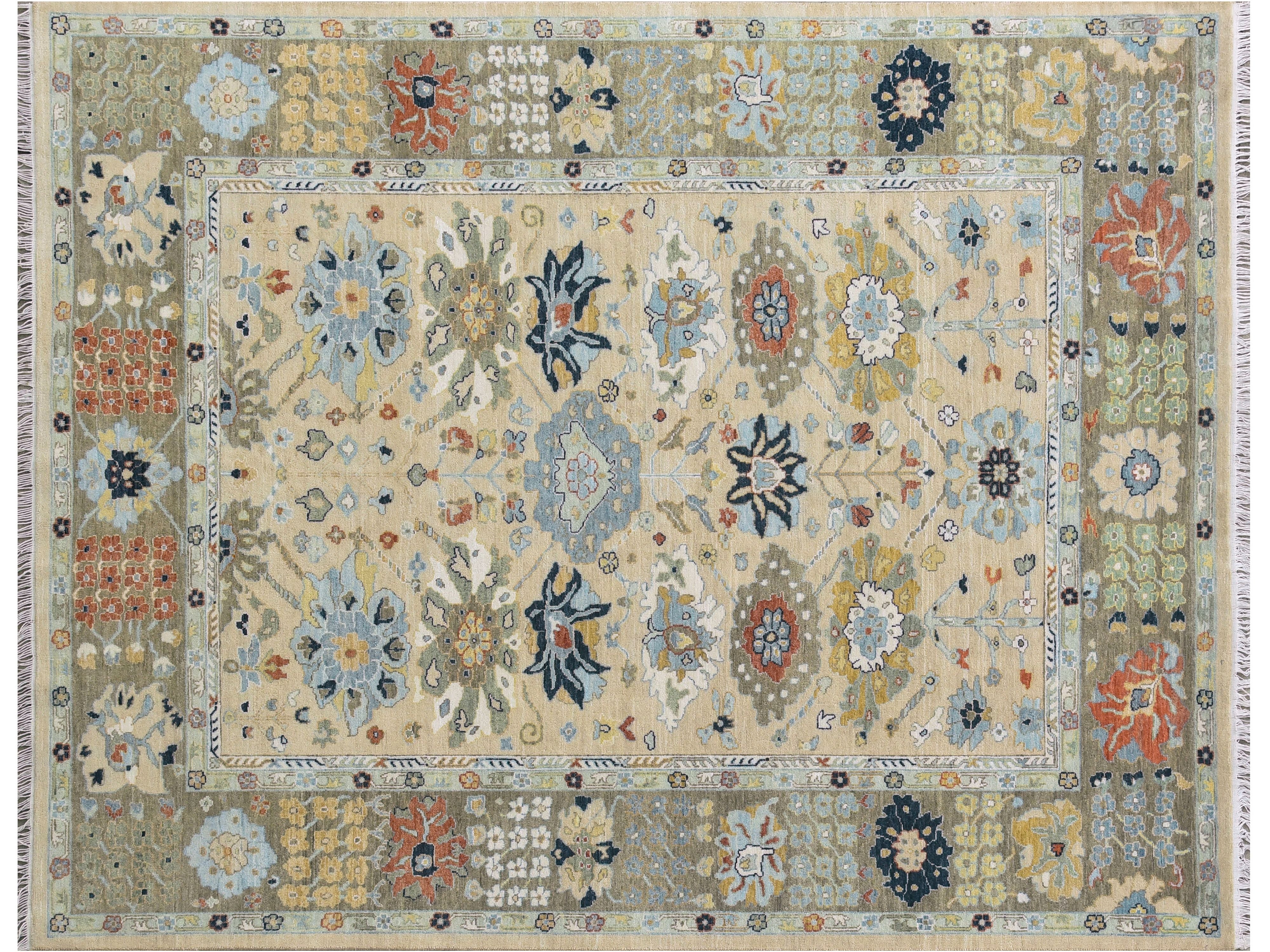 Modern Oushak Wool Rug 8 X 10 -Made to order-