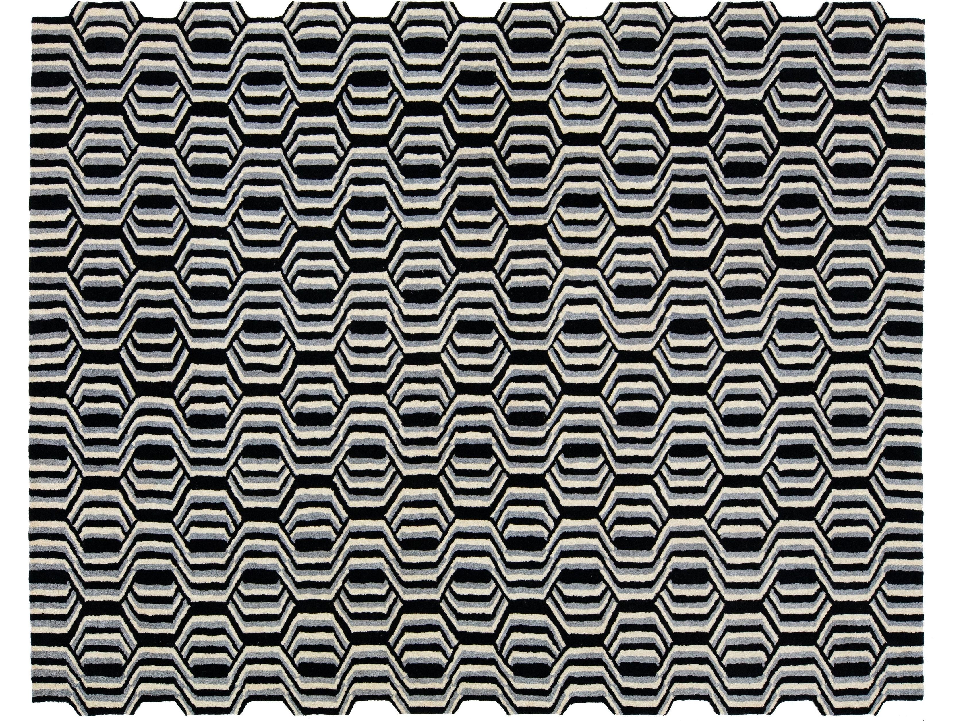 Modern Freestyle Wool Rug 8 X 10