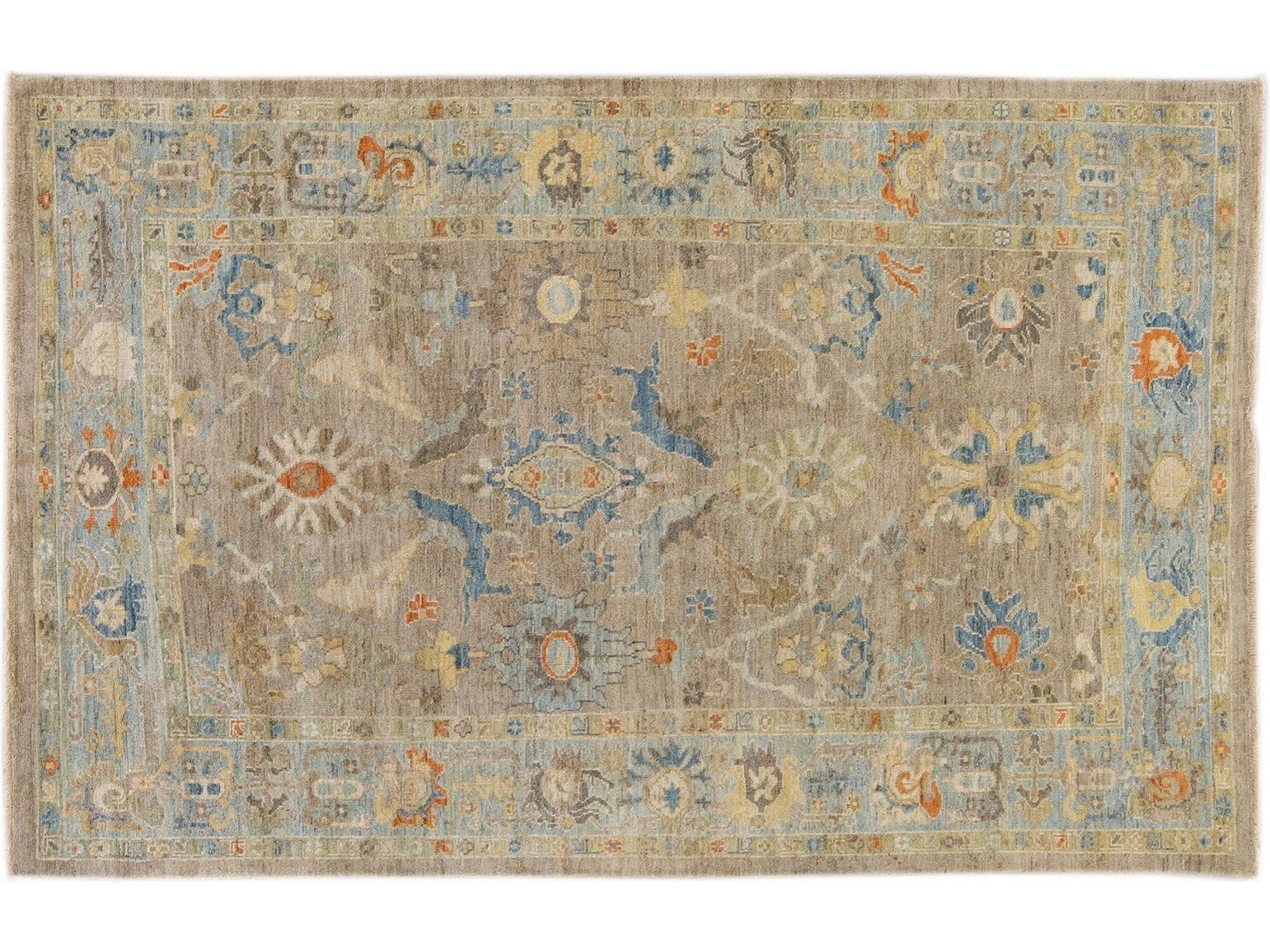 Modern Sultanabad Wool Rug 6 X 10