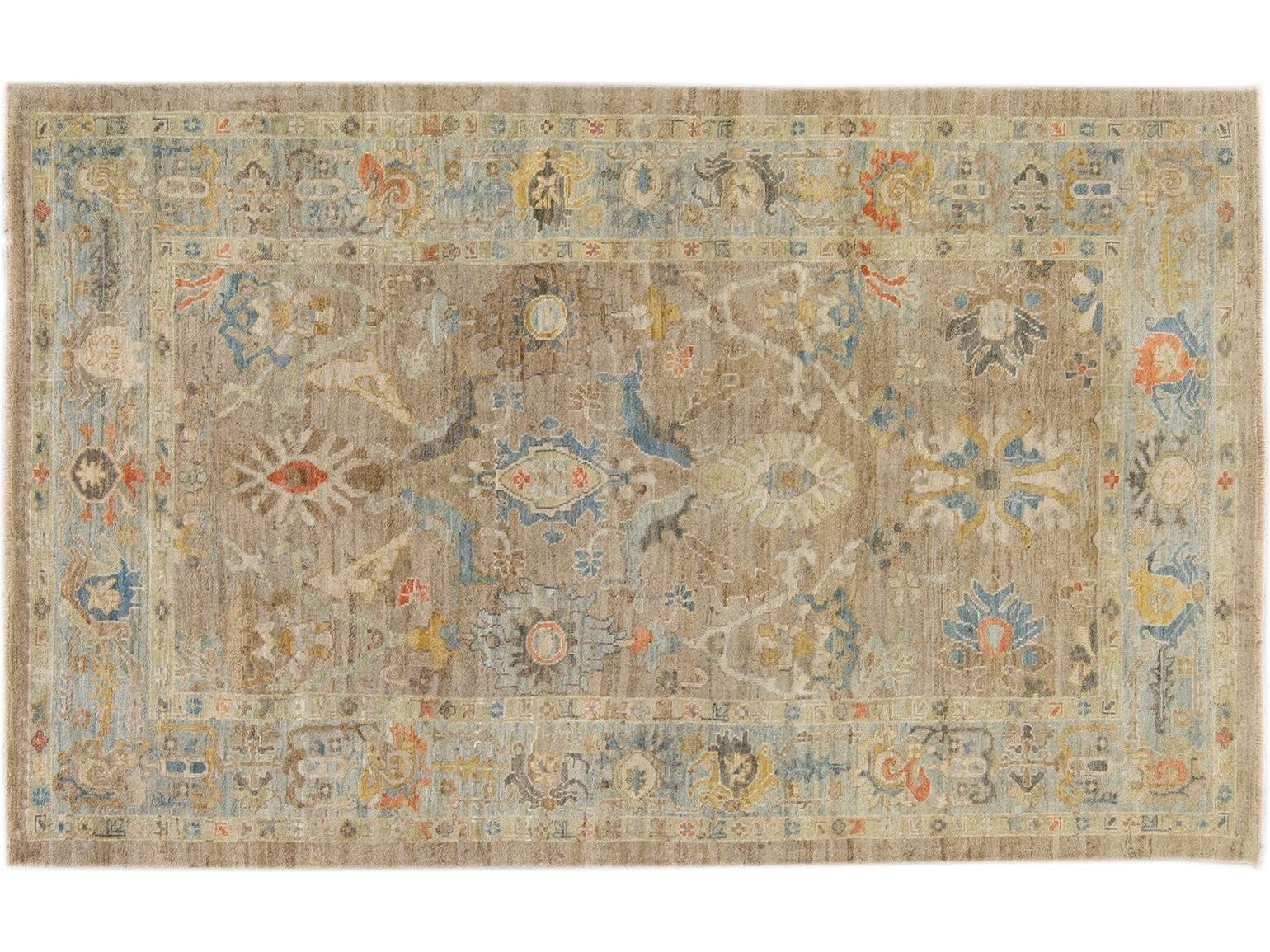 Modern Sultanabad Wool Rug 6 X 10