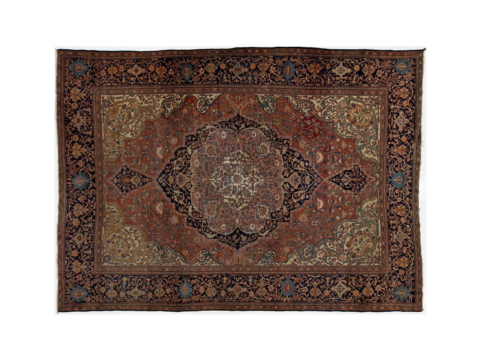 Antique Persian Farahan Wool Rug 8 X 12