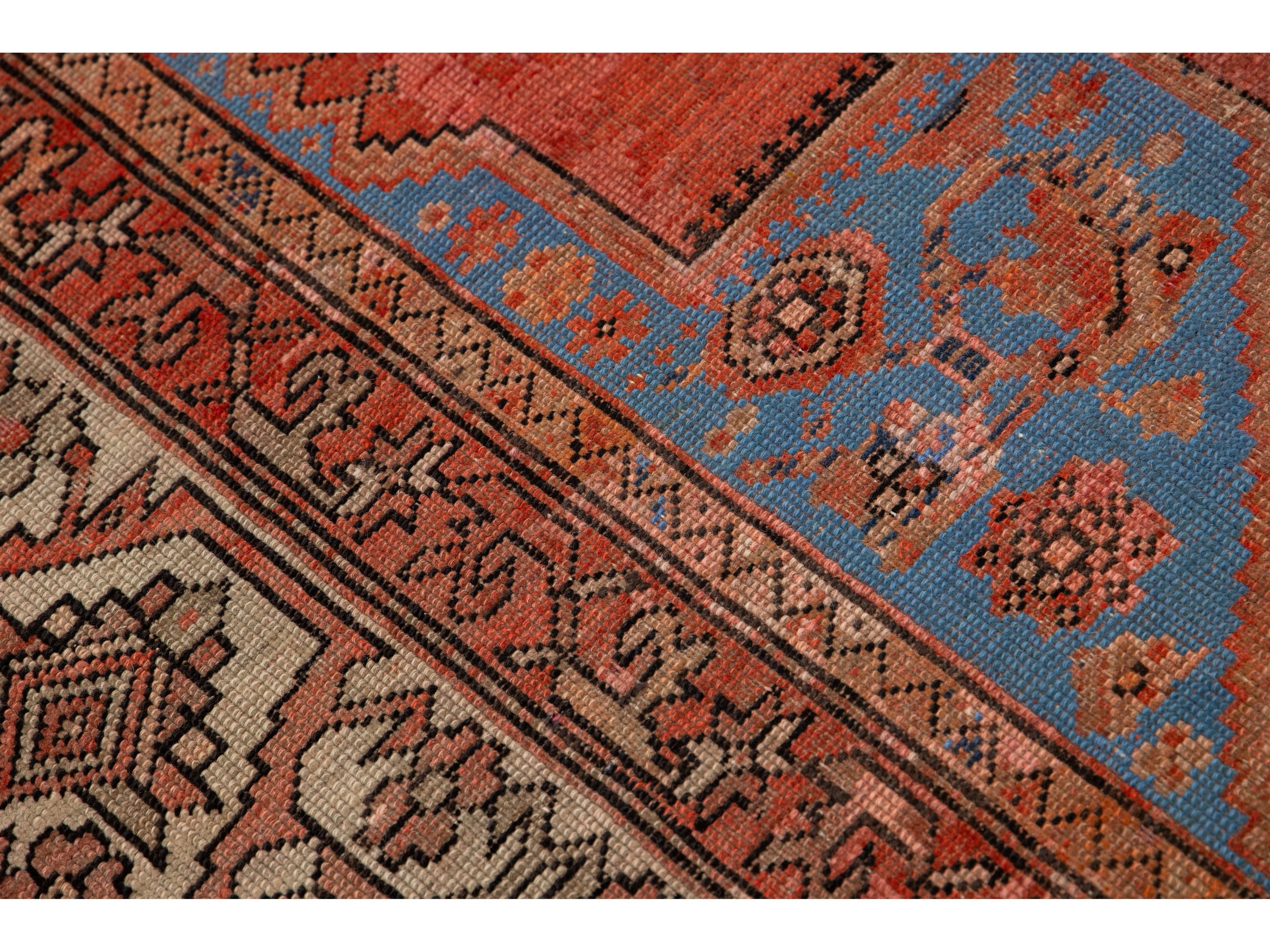 Antique Persian Bakshaish Wool Runner Rug 7 X 20
