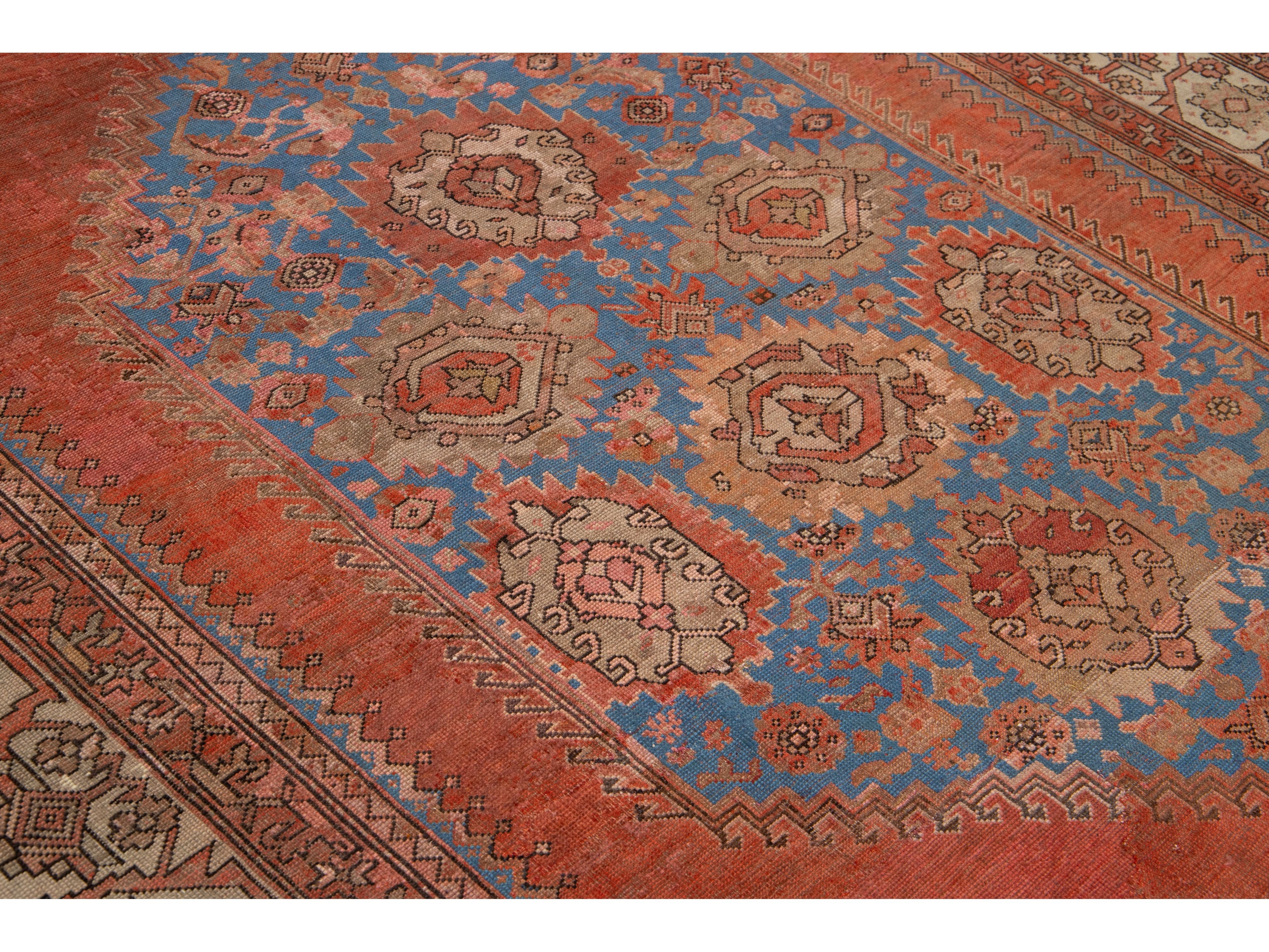 Antique Persian Bakshaish Wool Runner Rug 7 X 20