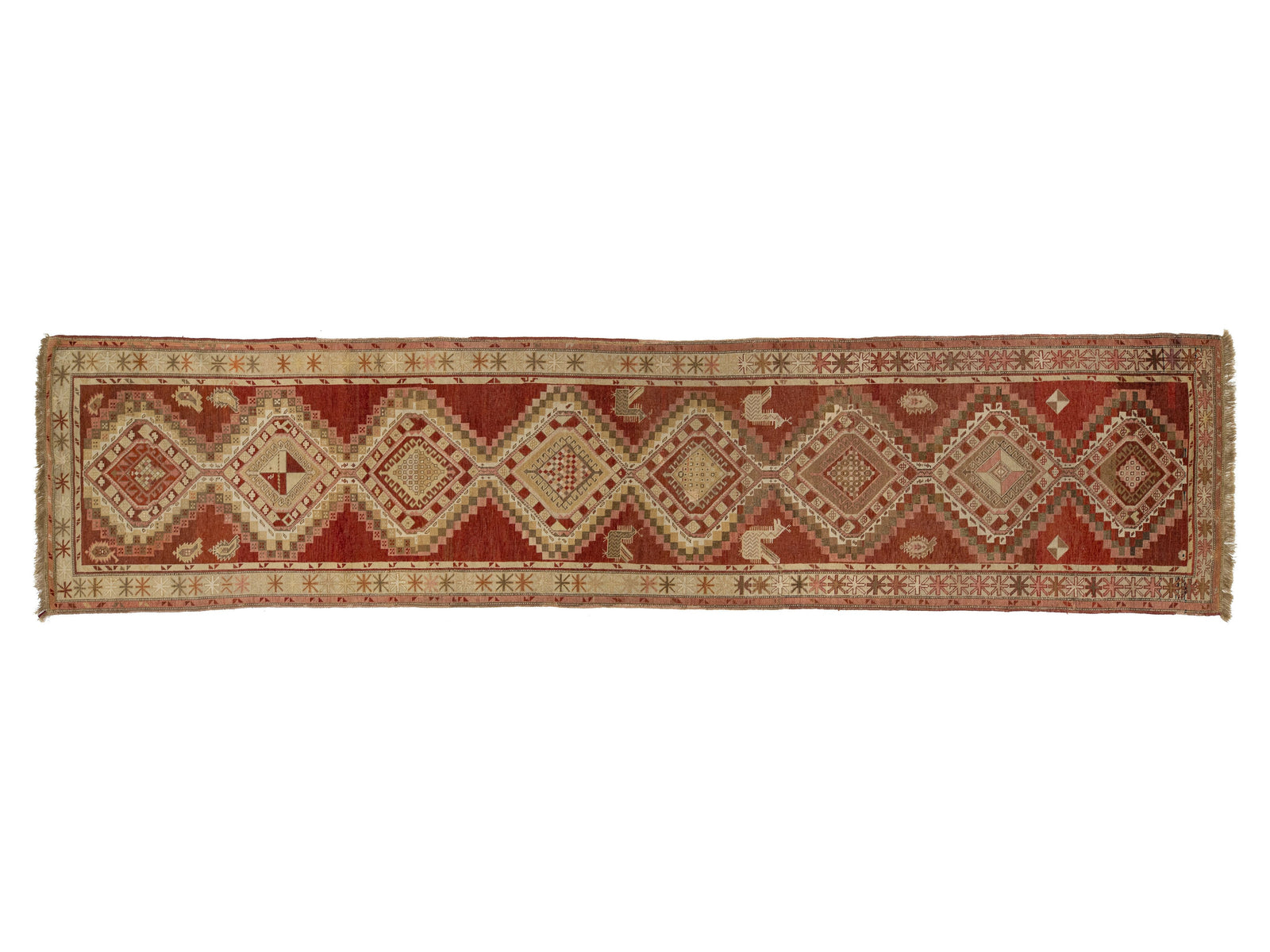 Antique Persian Malayer Wool Runner Rug 4 X 16