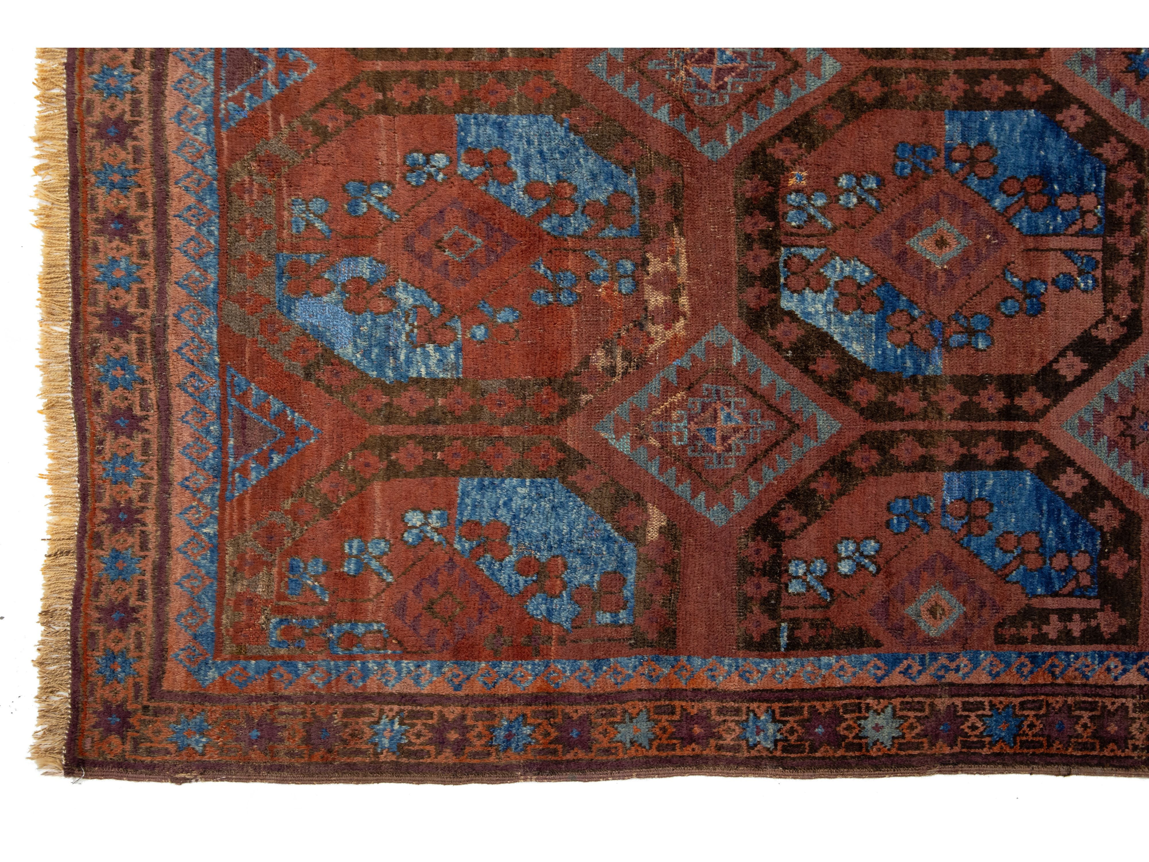 Antique Persian Turkman Wool Rug 5 X 7