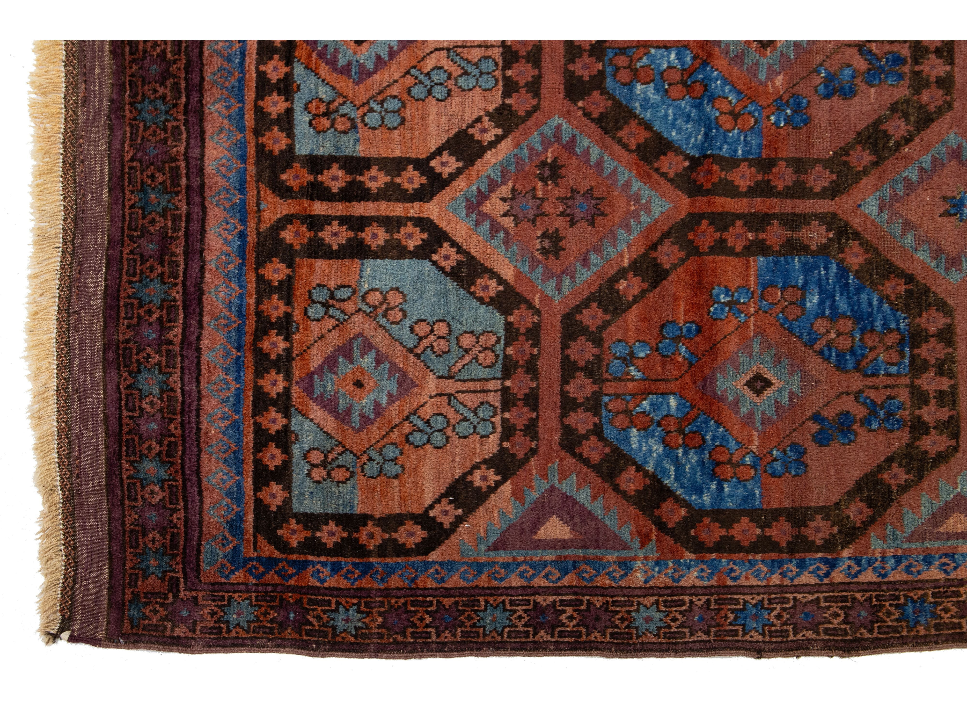 Antique Persian Turkman Wool Rug 5 X 7