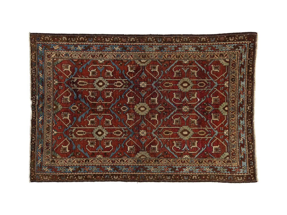 Antique Persian Shirvan Wool Rug 4 X 6