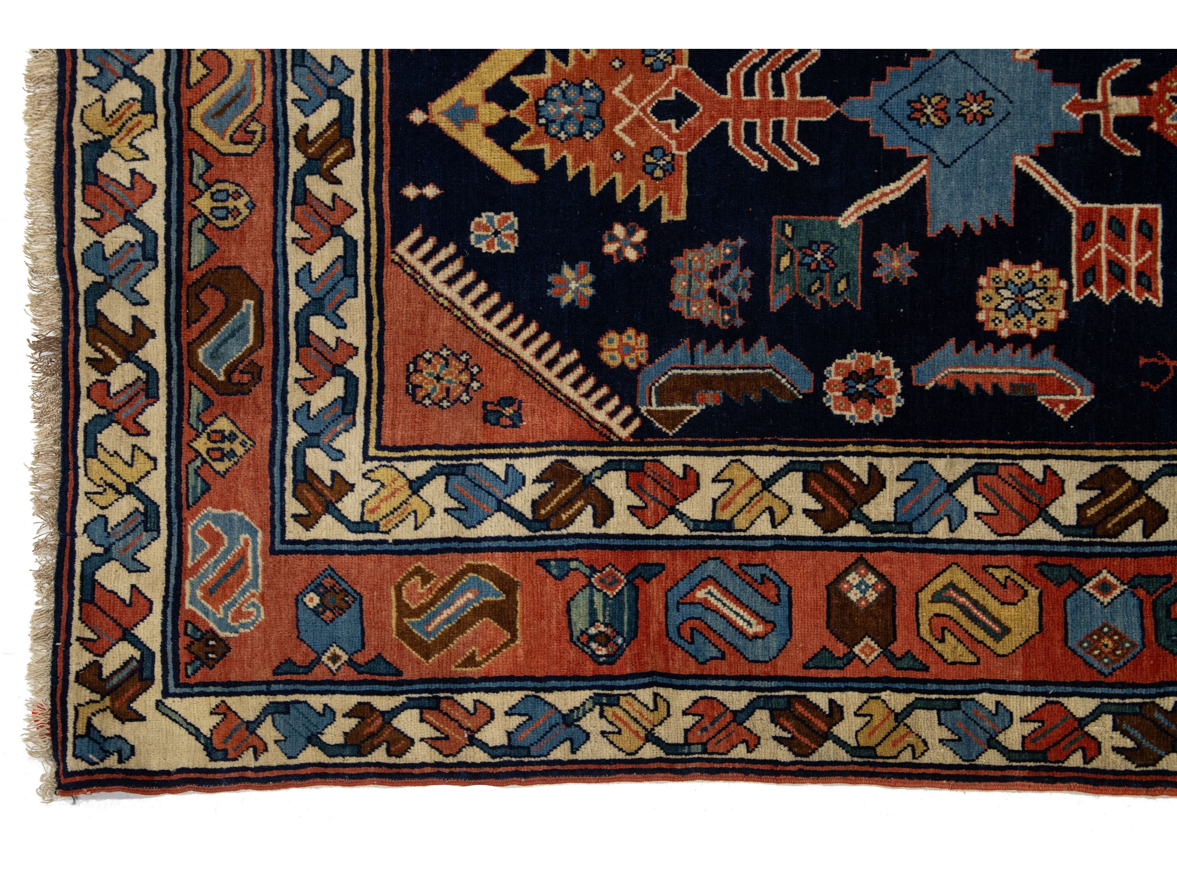 Antique Persian Hamadan Wool Rug 4 X 7