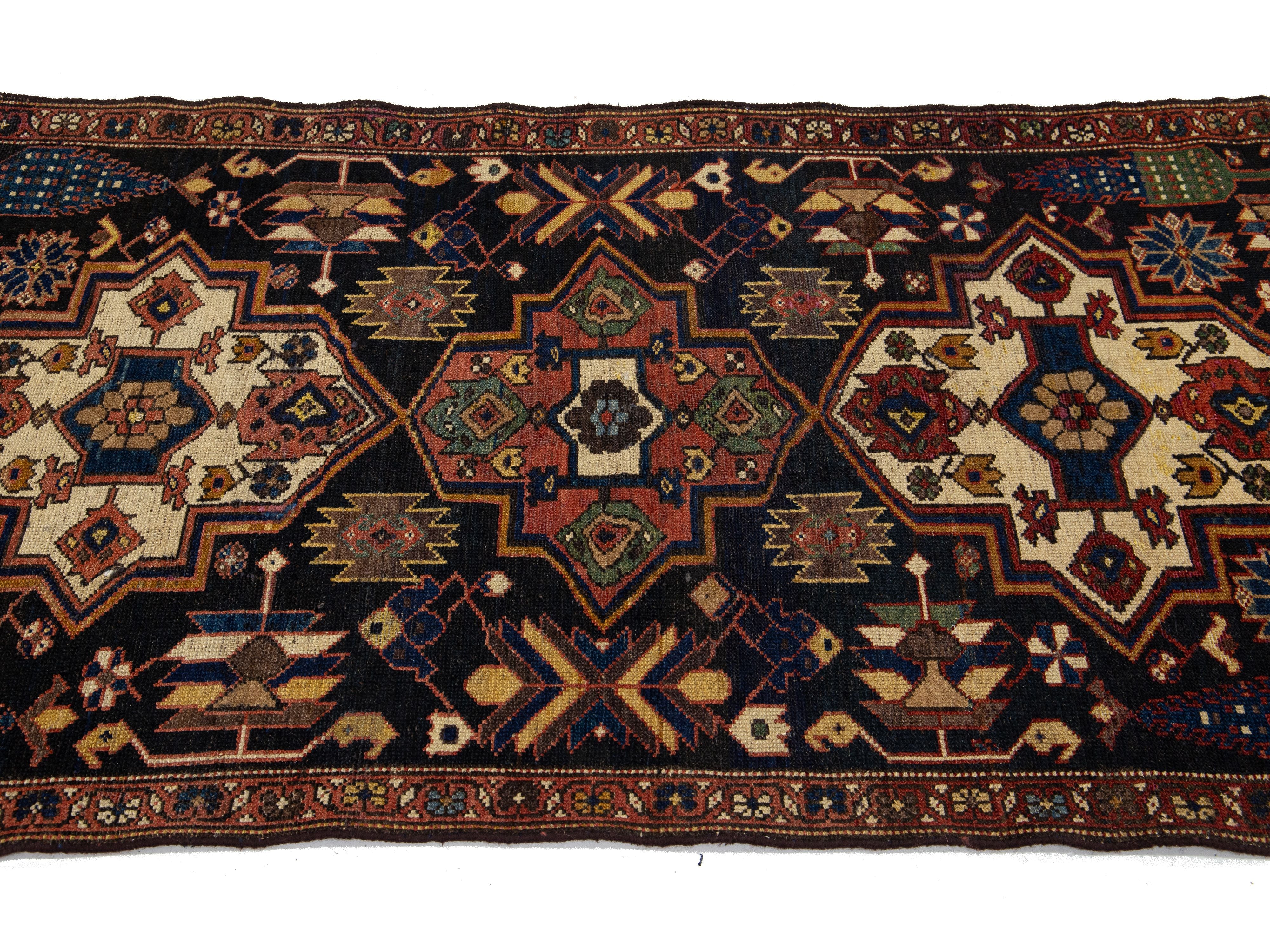Antique Malayer Wool Rug 3 X 6