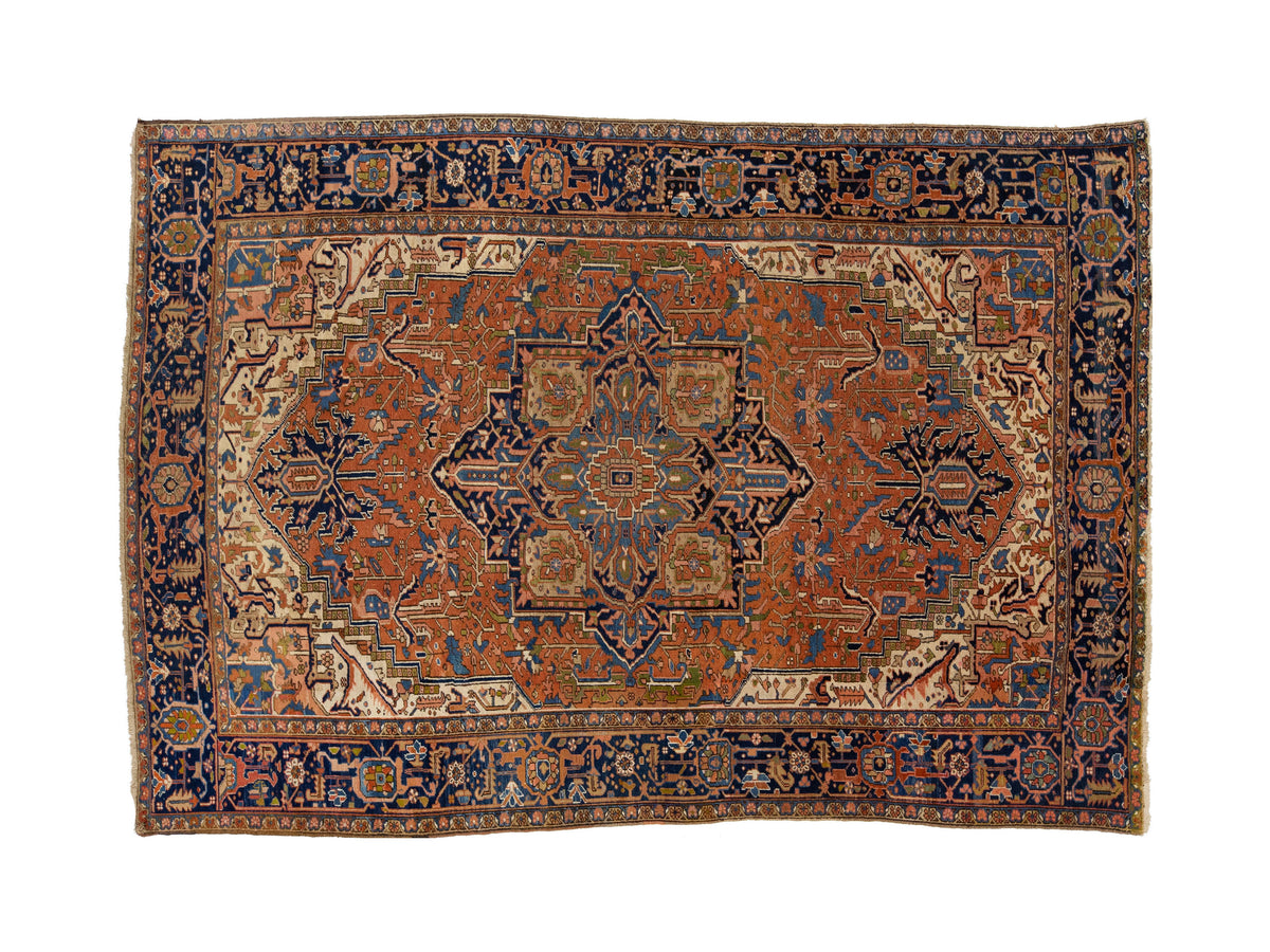 Antique Persian Heriz Wool Rug 8 X 12