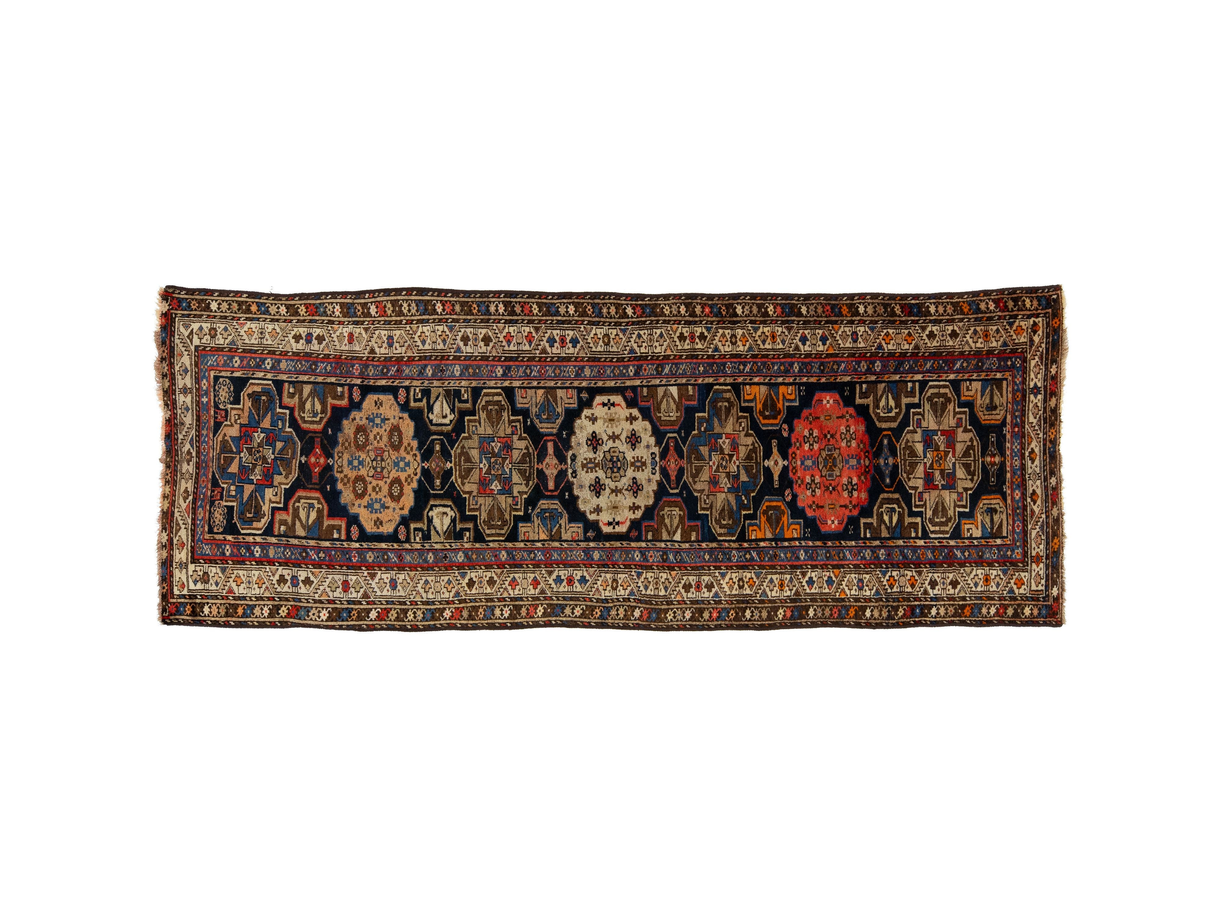 Antique Persian Malayer Wool Runner Rug 4 X 10