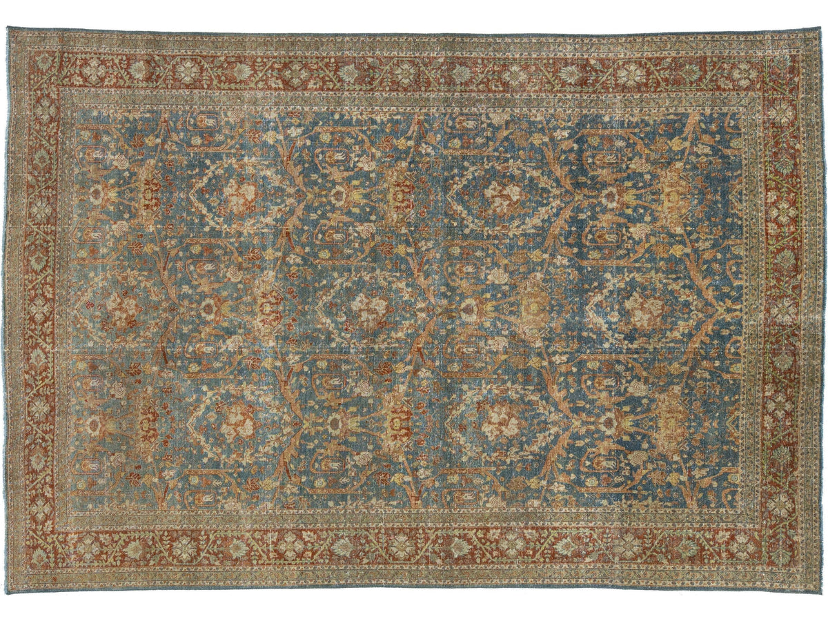 Antique Tabriz Wool Rug 7 X 10