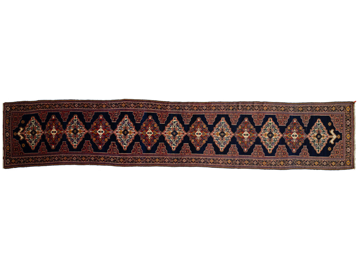 Antique Persian Malayer Wool Runner Rug 4 X 25
