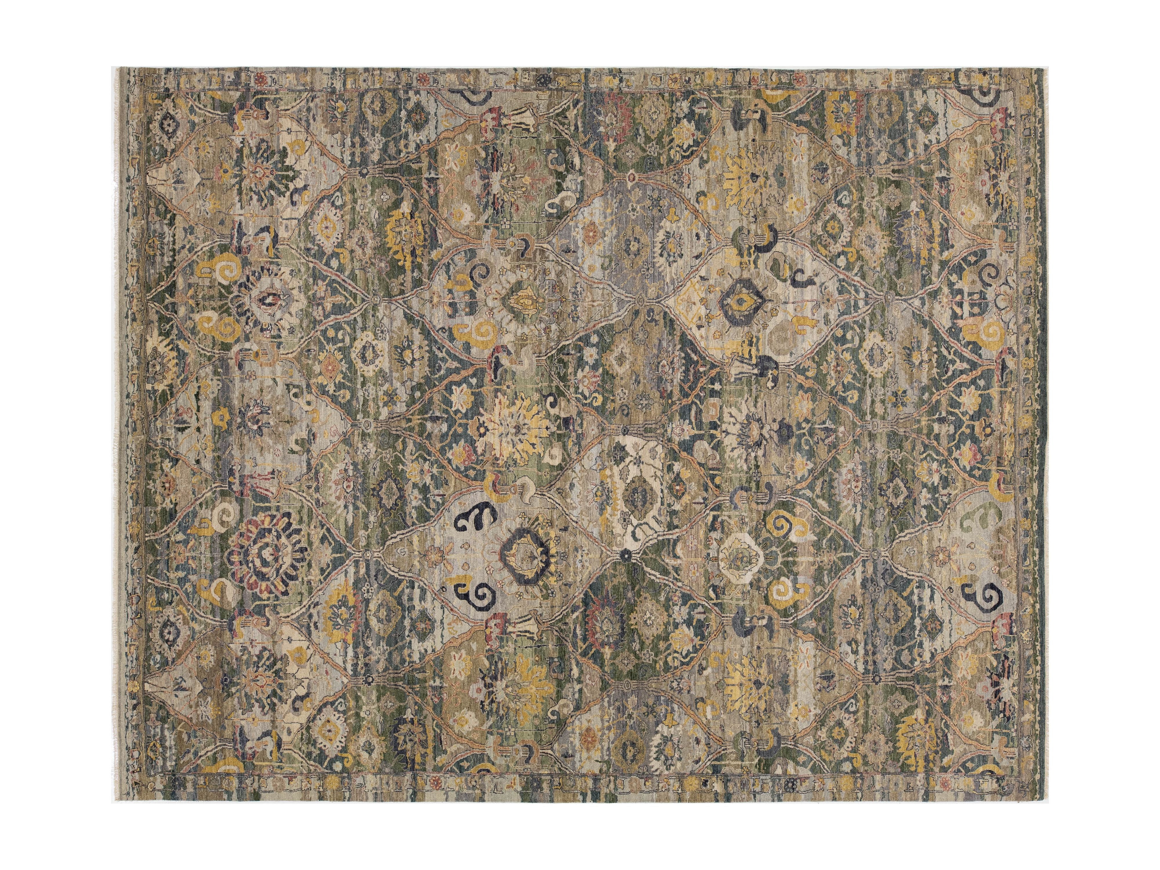 Modern Transitional Wool Rug 12 X 15