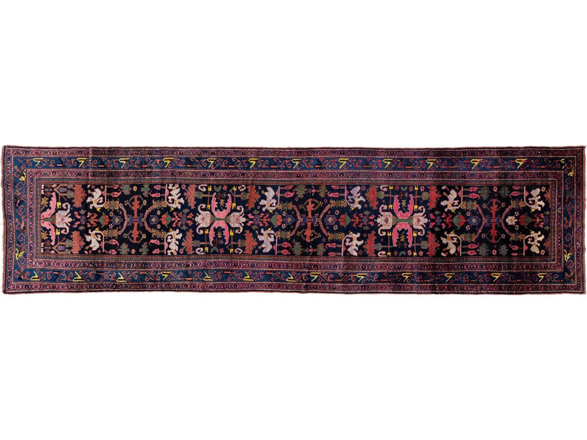 Antique Malayer Wool Runner 3 X 13