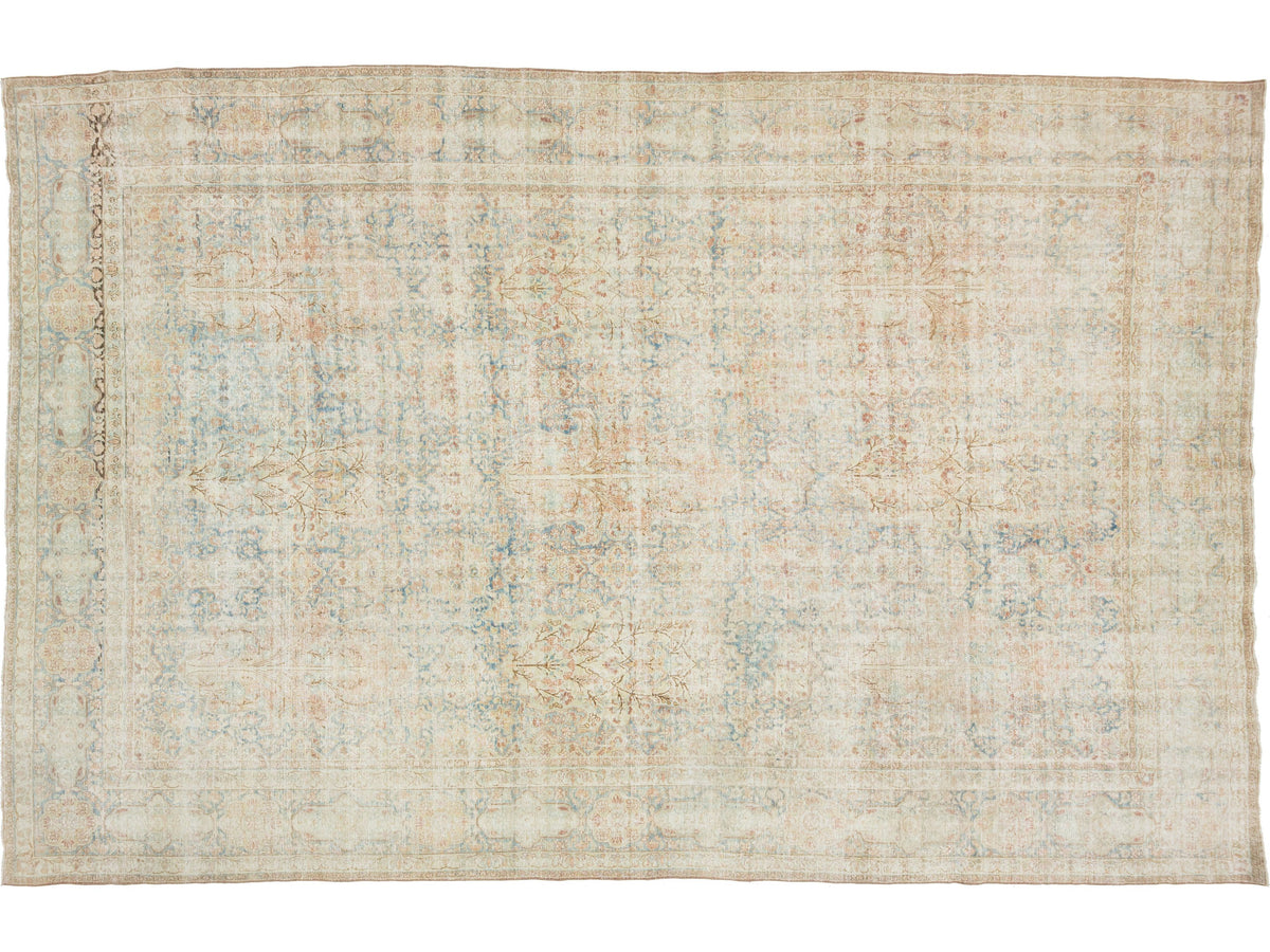 Antique Tabriz Wool Rug 11 X 17