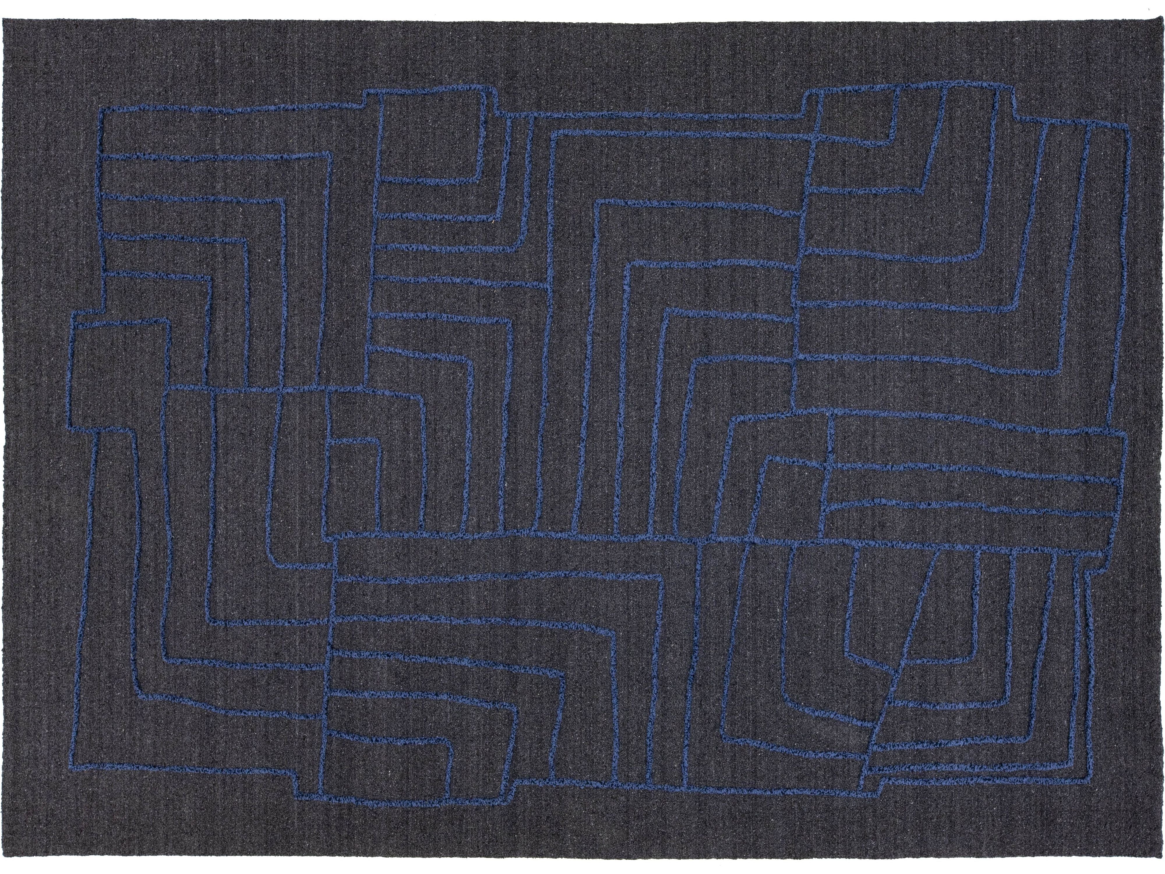 Modern Wool Rug 10 X 14