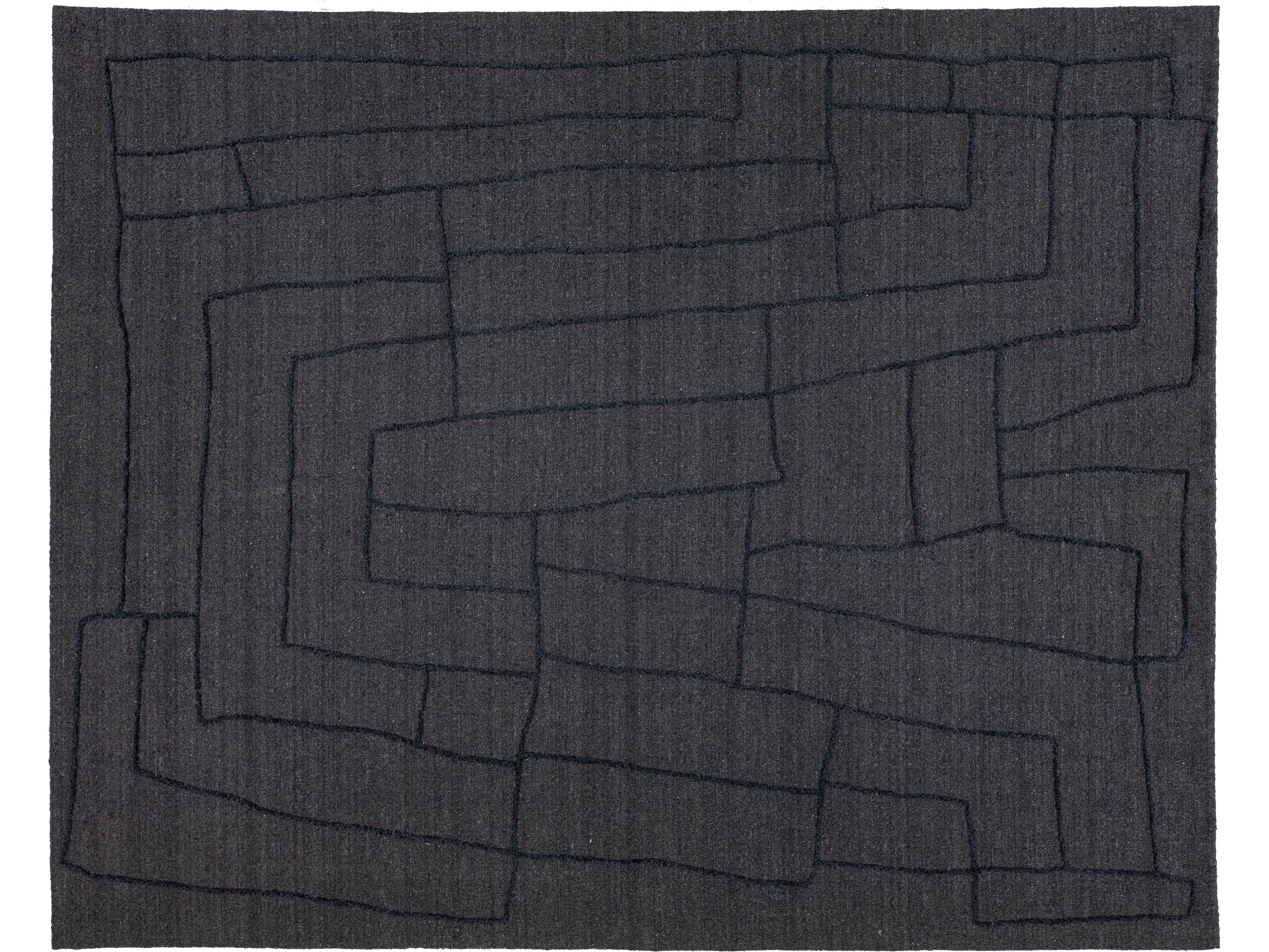 Modern Wool Rug 12 X 15