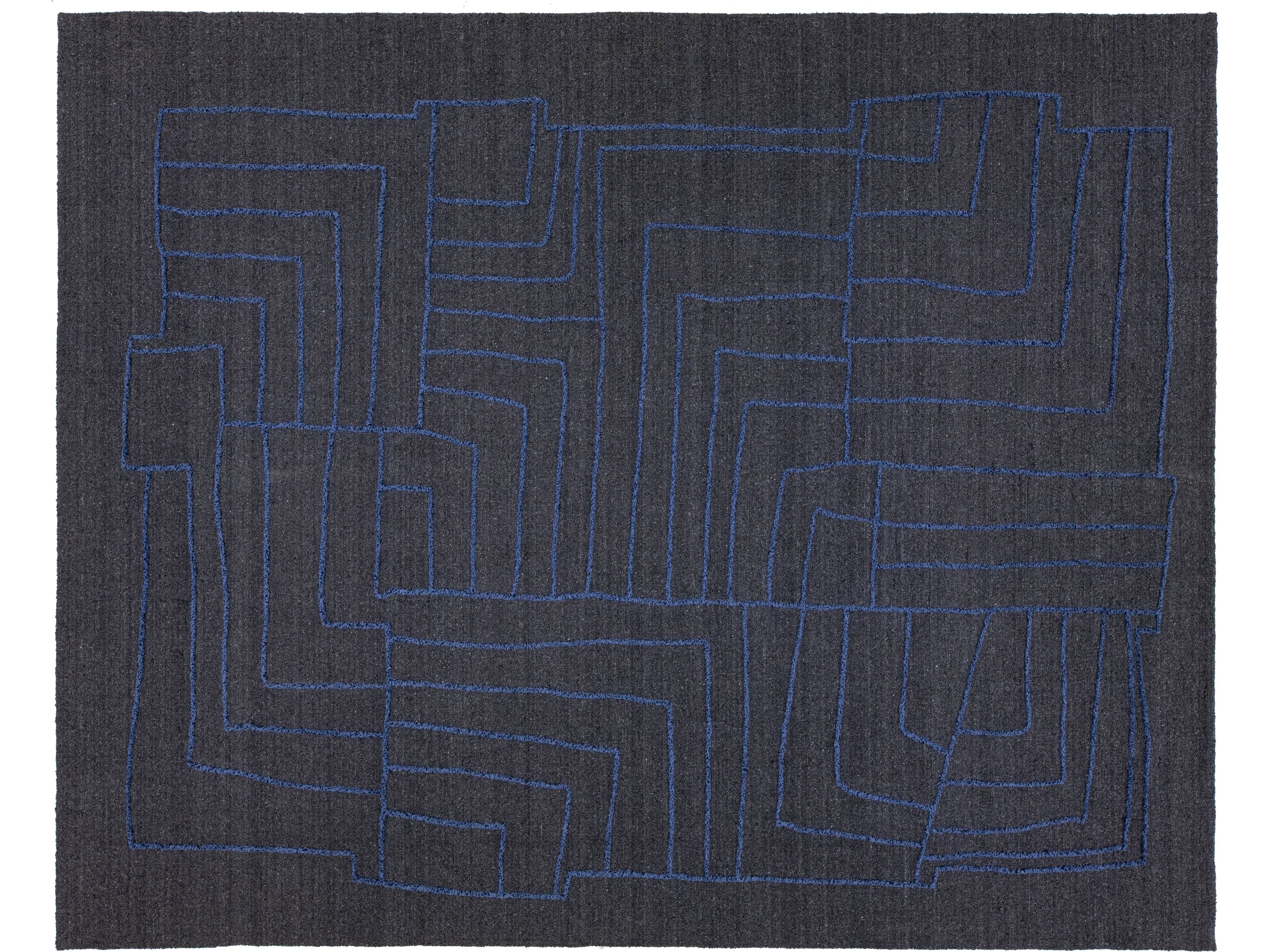 Modern Wool Rug 12 X 15