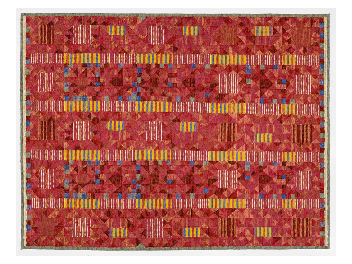 Modern Scandinavian Wool Rug 9 X 12