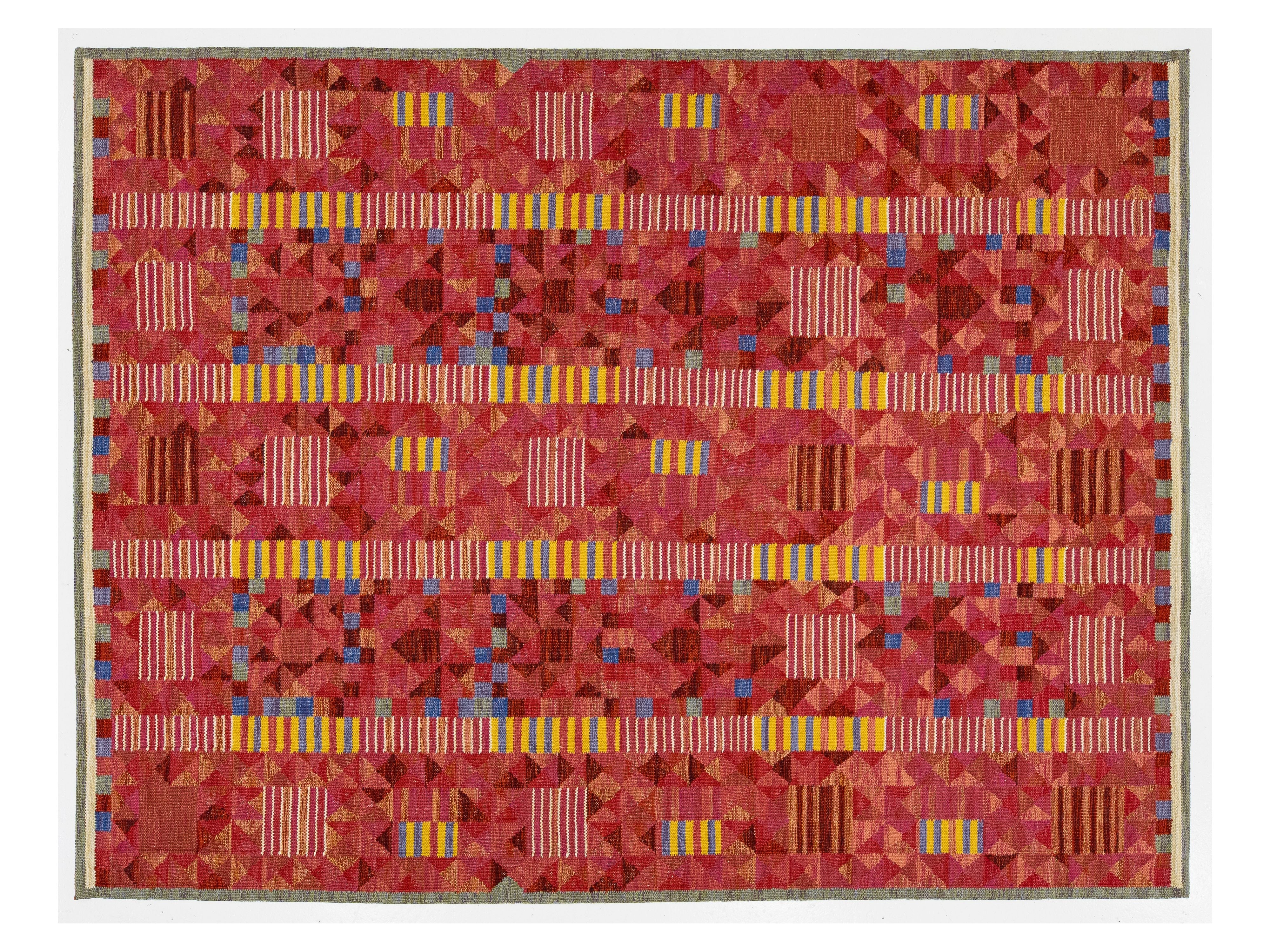 Modern Scandinavian Wool Rug 9 X 12