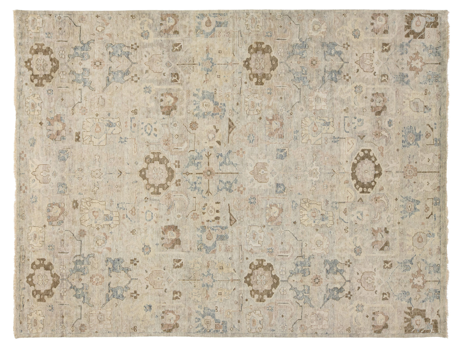 Modern Oushak Wool Rug 10 X 14