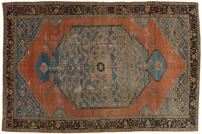 Antique Serapi Wool Rug 8 X 13