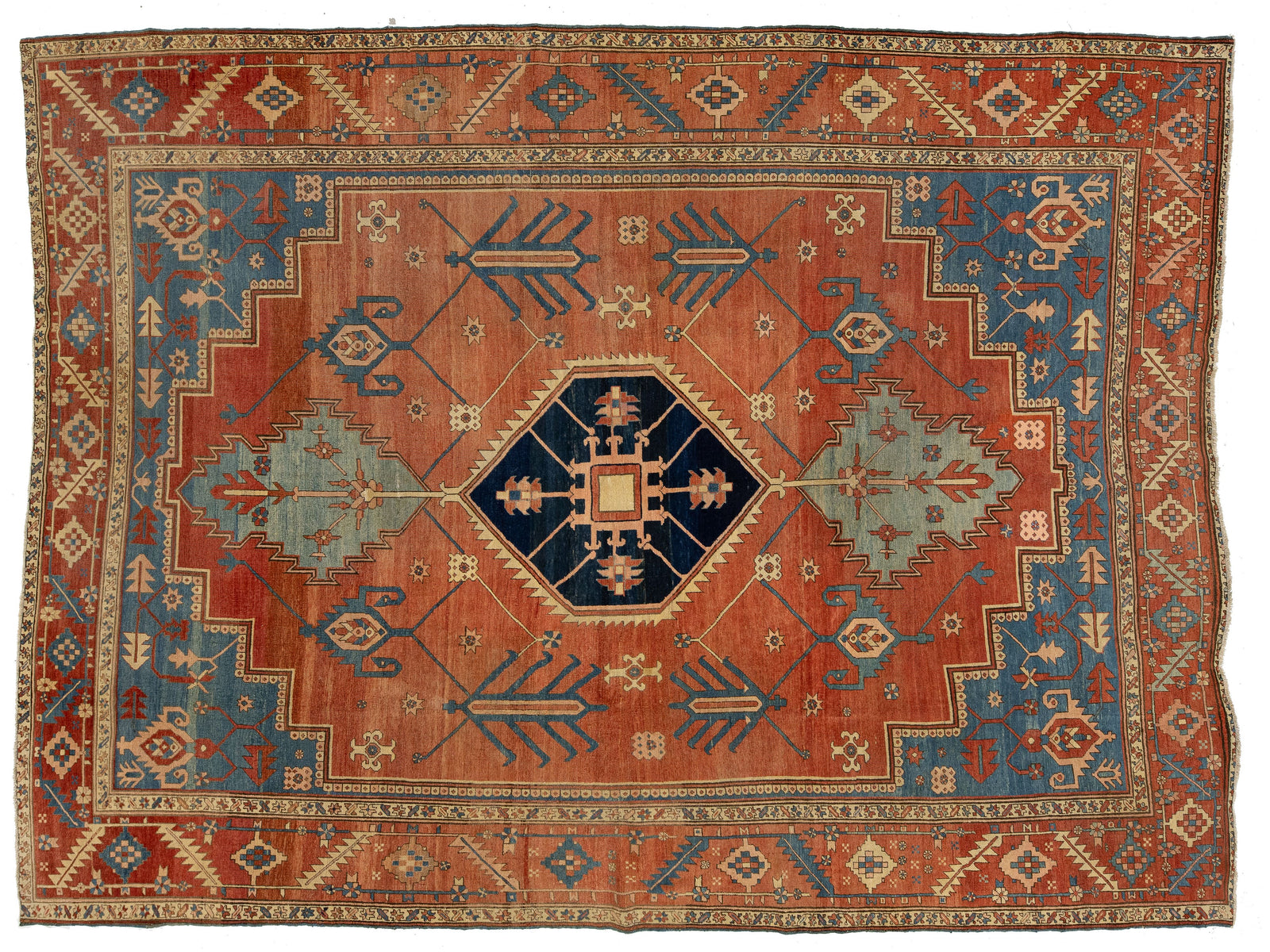 Antique Serapi Wool Rug 10 X 13