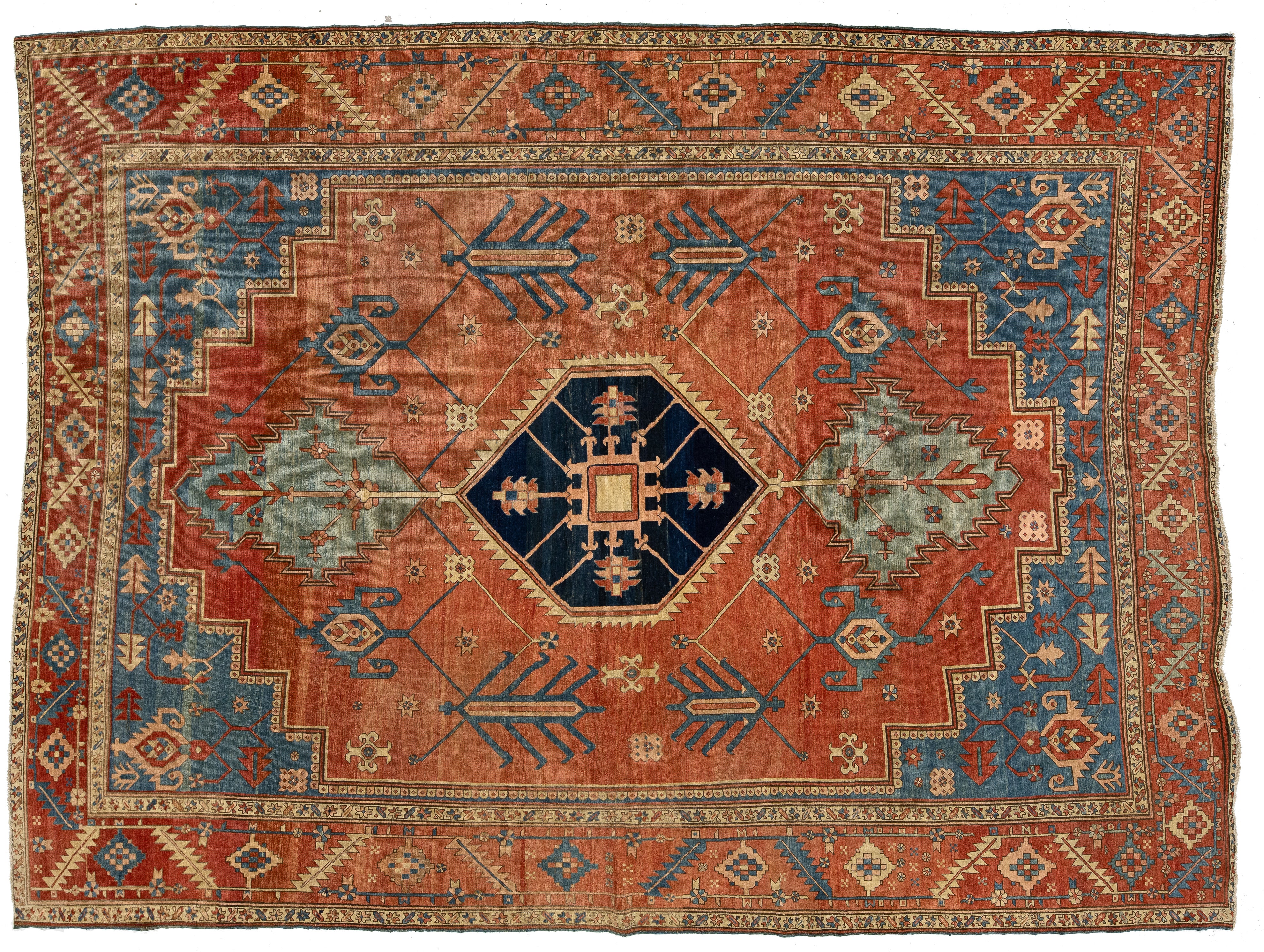 Antique Serapi Wool Rug 10 X 13