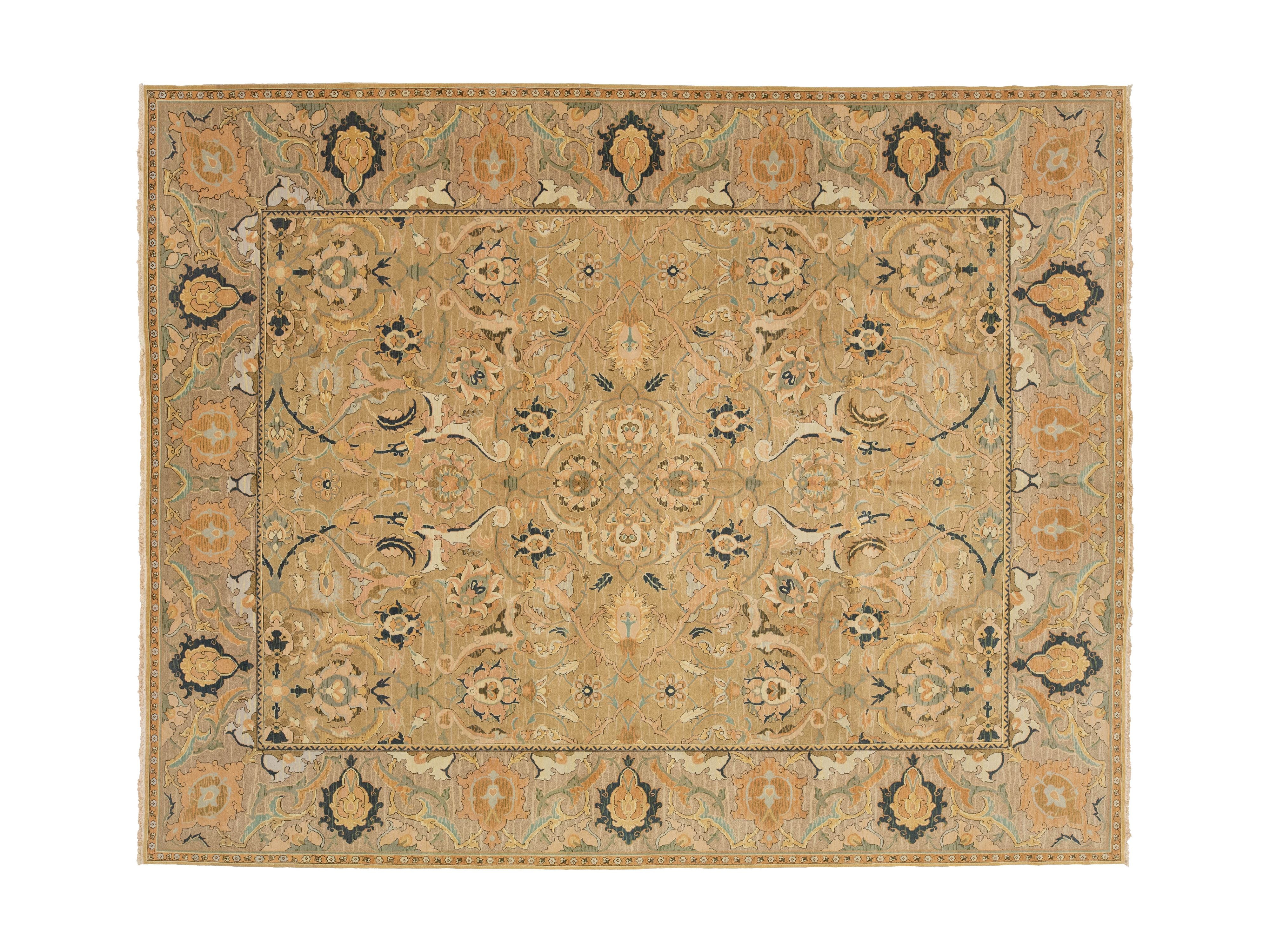 Contemporary Oushak Wool Rug 12 X 15