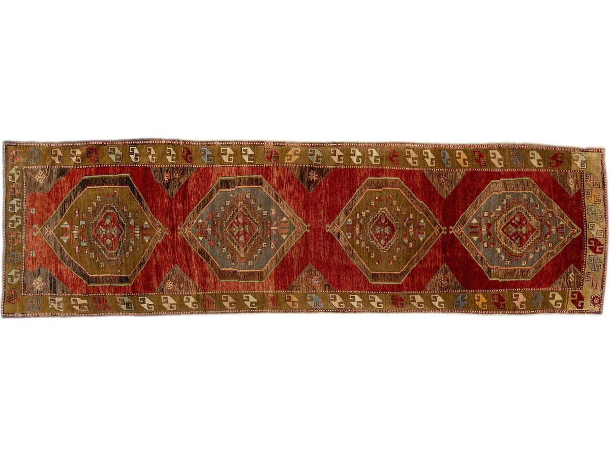 Vintage Turkish Wool Runner 4 X 13