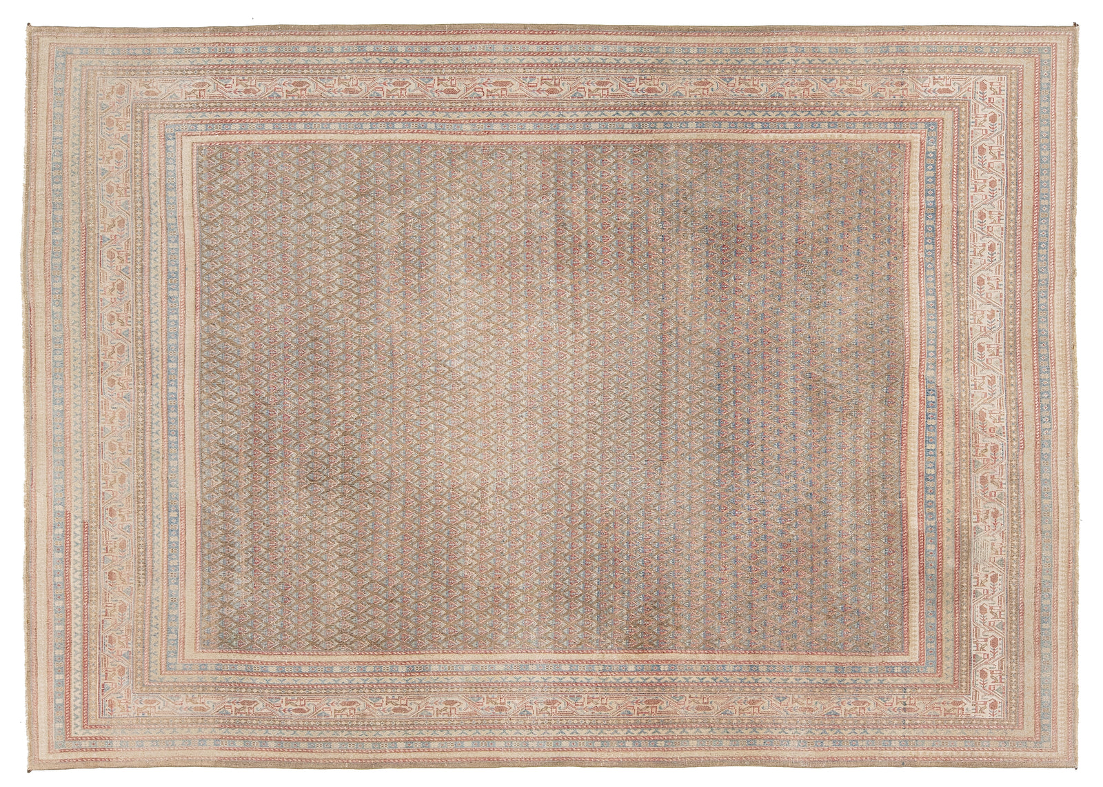 Antique Tabriz Wool Rug 8 X 12